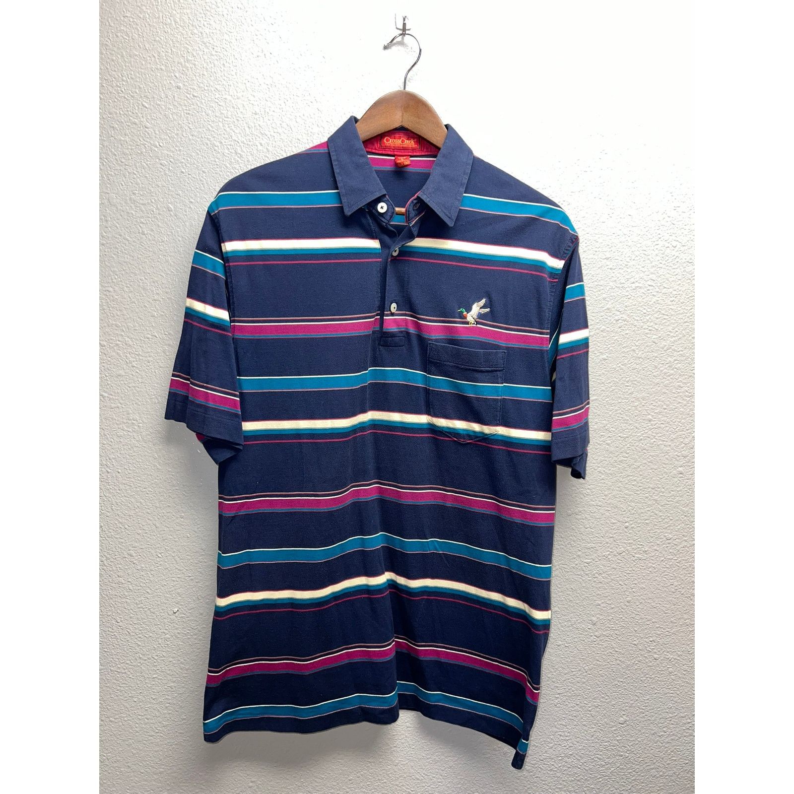 Vintage Vintage Cross Creek Polo Shirt Cotton Mallard Duck 90s L Size US L / EU 52-54 / 3 - 1 Thumbnail