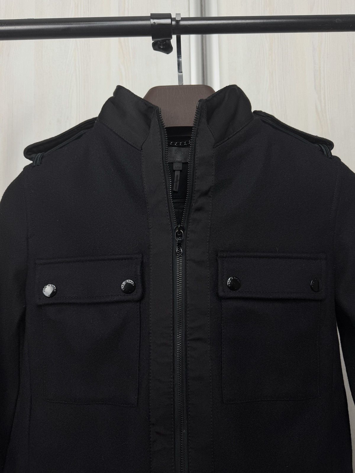 Rag & Bone Rag And Bone Women's 'March' Wool Blend Full Zip Jacket Size XXS / US 00 / IT 34 - 3 Thumbnail