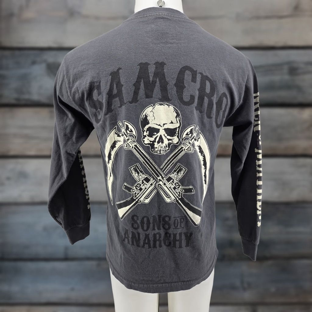 Vintage Sons of Anarchy Long Sleeve T-Shirt Gray Size Medium Men Crew Neck logo Size US M / EU 48-50 / 2 - 1 Thumbnail