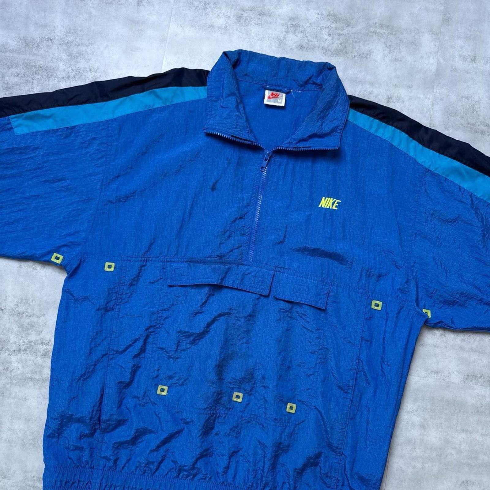Nike Y2K Nike 90s Blue windbreaker jacket gray tag Size US M / EU 48-50 / 2 - 6 Thumbnail