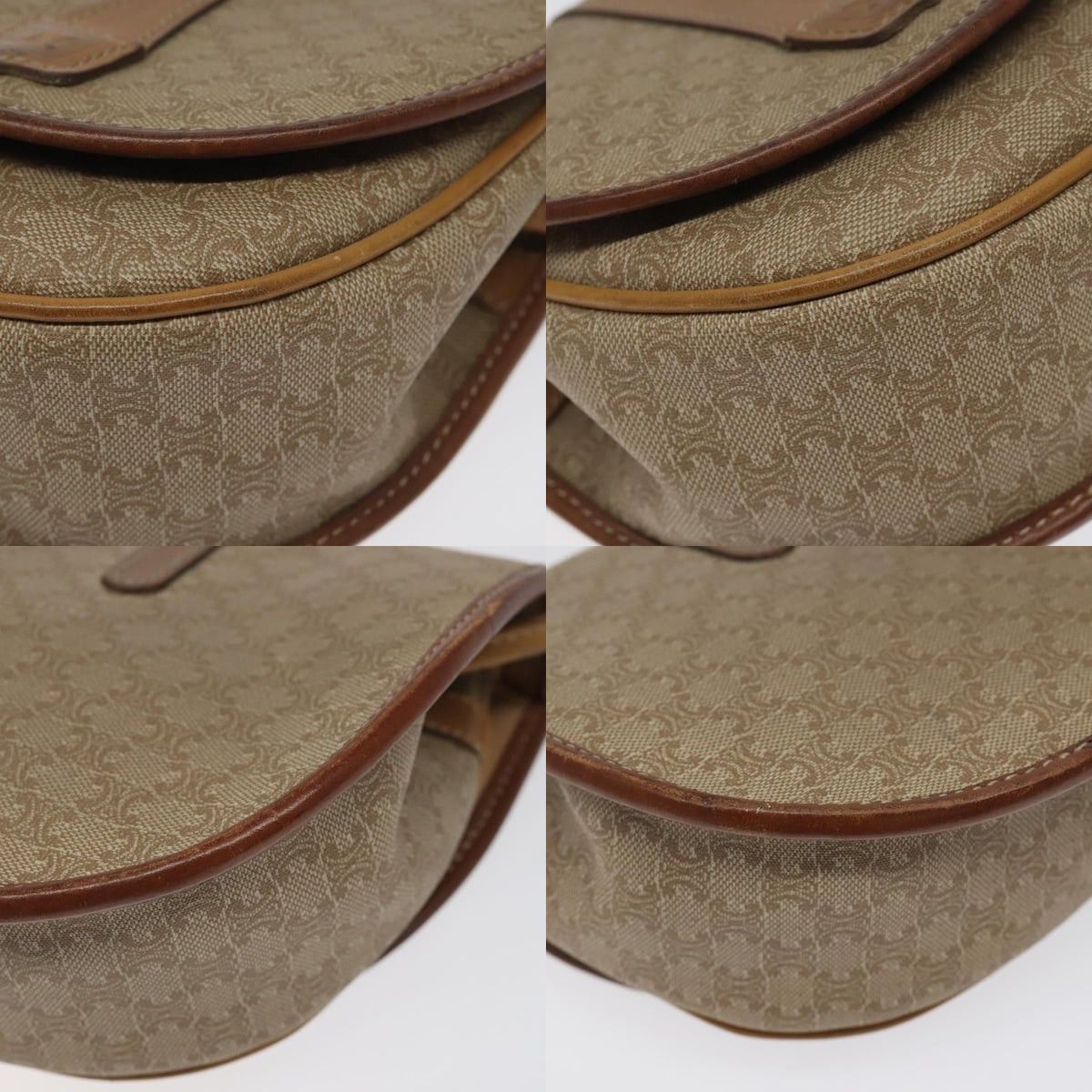 Celine CELINE Macadam Canvas Shoulder Bag Pvc Beige Gold Size ONE SIZE - 10 Thumbnail