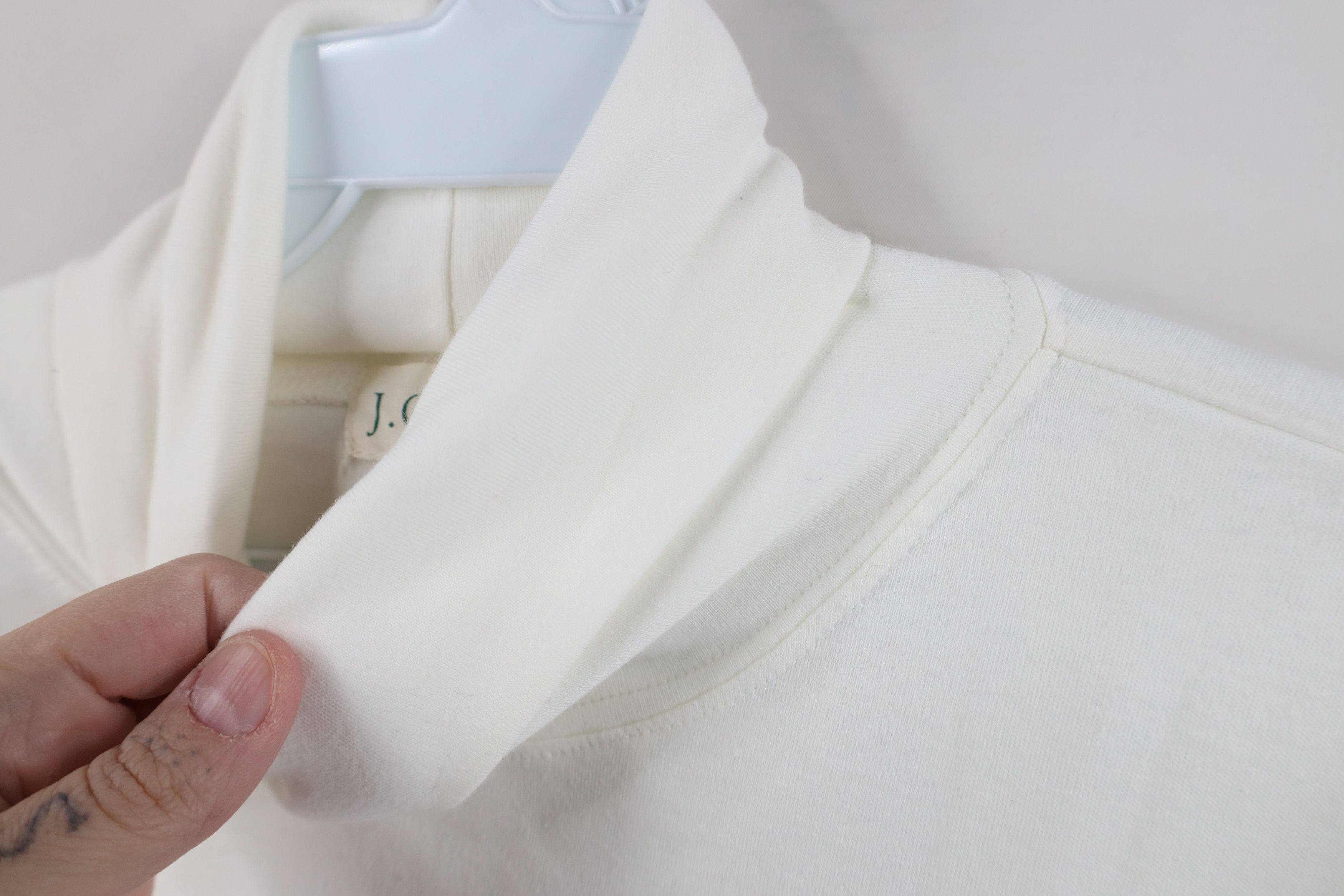 J.Crew Vintage 90s J Crew Soft Cotton Knit Turtleneck T-Shirt White Size US XL / EU 56 / 4 - 8 Thumbnail