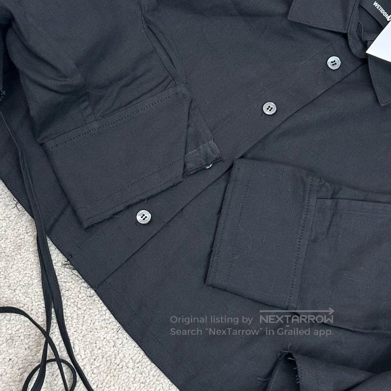 WE11DONE WE11DONE Strappy cropped shirt| Size L / US 10 / IT 46 - 6 Thumbnail