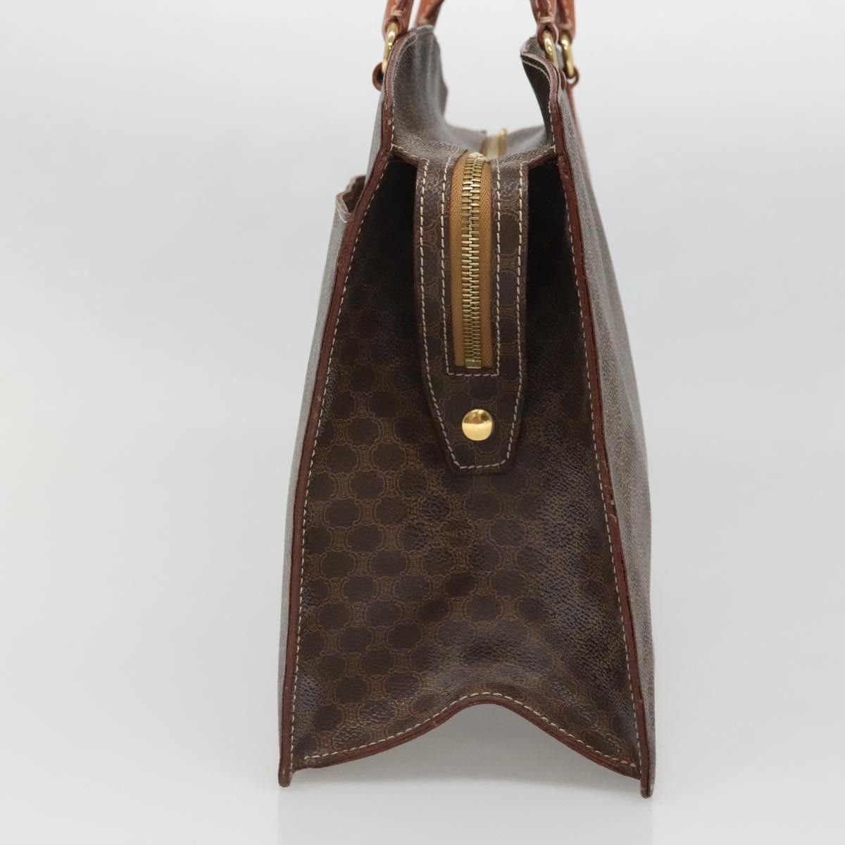 Celine CELINE Macadam Canvas Hand Bag Pvc Leather Brown Gold Size ONE SIZE - 5 Thumbnail