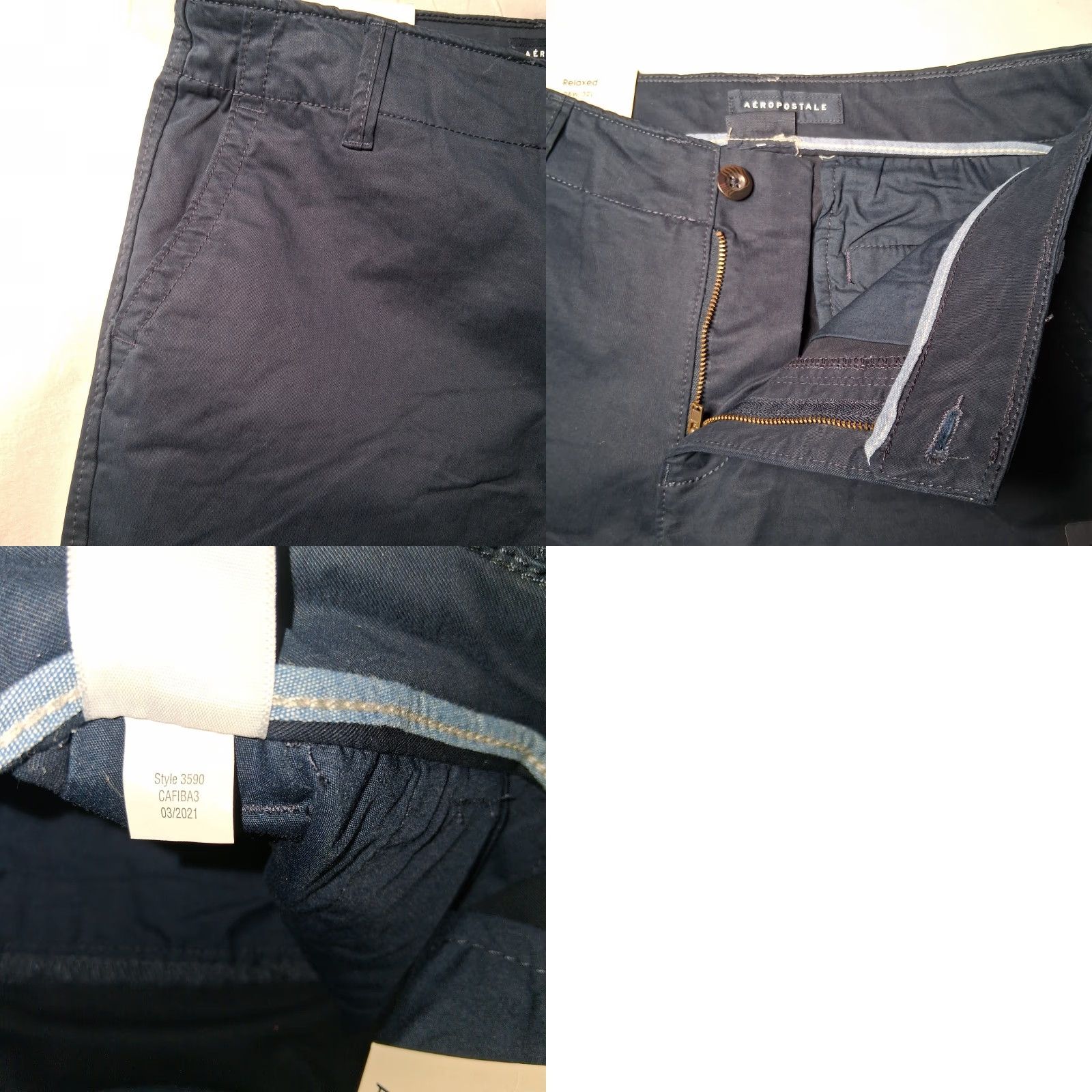 Vintage Aero Aéropostale Chino Pants Men 28x32 Navy Blue Twill Casual NEW Size US 28 / EU 44 - 9 Thumbnail