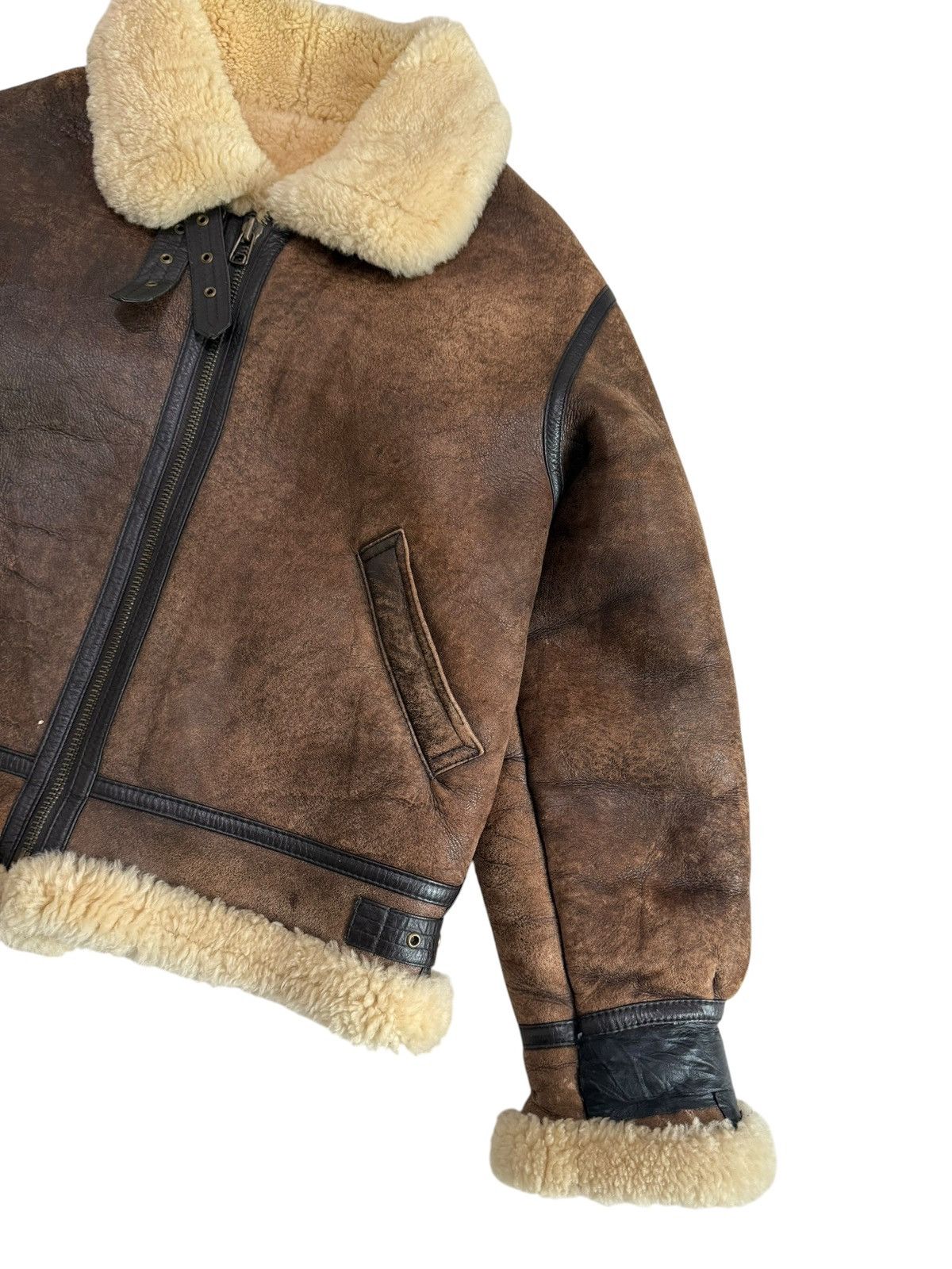 Schott B3 Jacket Sheep Skin Genuine Shearling Texas Tanning Size US XL / EU 56 / 4 - 2 Thumbnail