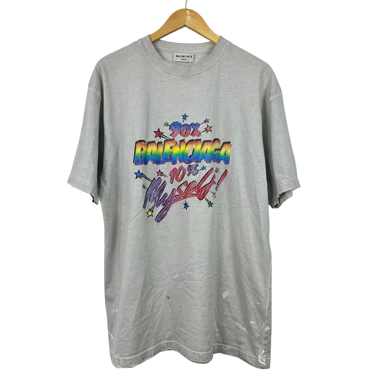 Balenciaga Balenciaga "90/10" graphic slogan print oversized T-shirt Size XS / US 0-2 / IT 36-38 - 1 Thumbnail