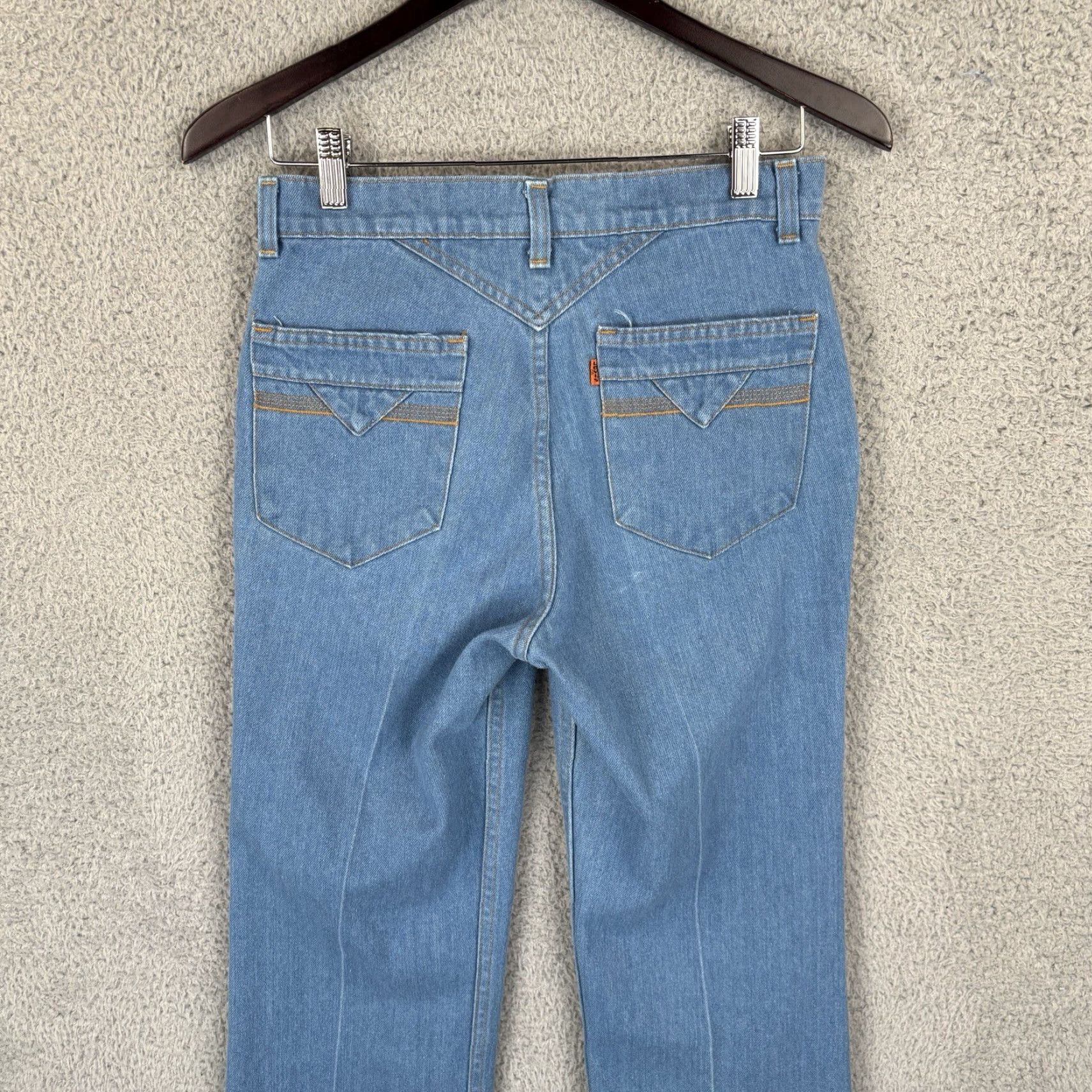 Levi's VINTAGE Levi's Jeans Mens 30x34 Orange Tab Talon 42 Zipper 1970s Denim Blue 5-Pocket Design Size US 29 - 4 Thumbnail