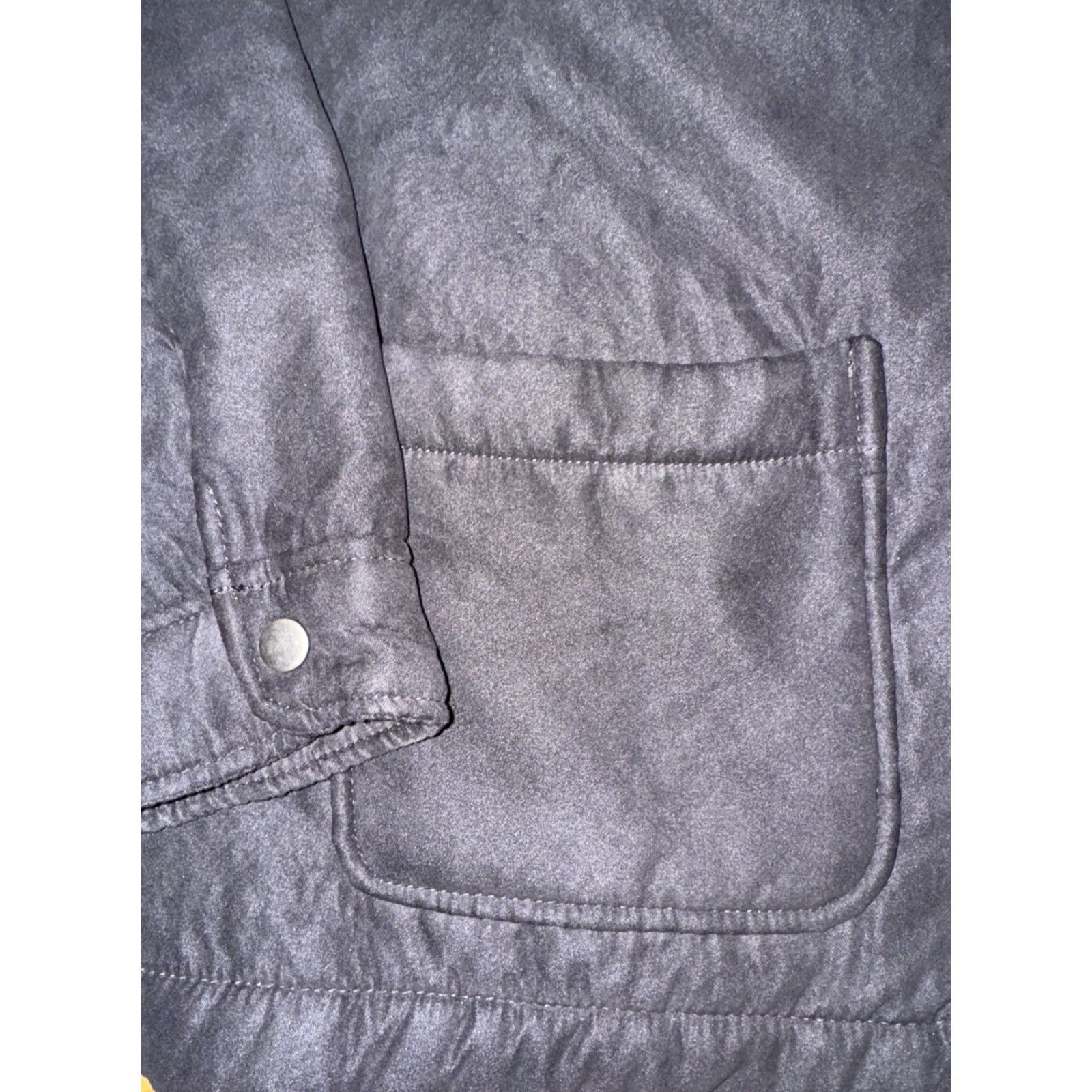 Vintage Boston Traders Faux Suede Trucker Jacket Women’s Large Navy Blue Regular Size L / US 10 / IT 46 - 2 Thumbnail