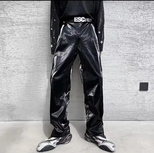 Other Leather navy men basic pants Size US 32 / EU 48 - 1 Thumbnail