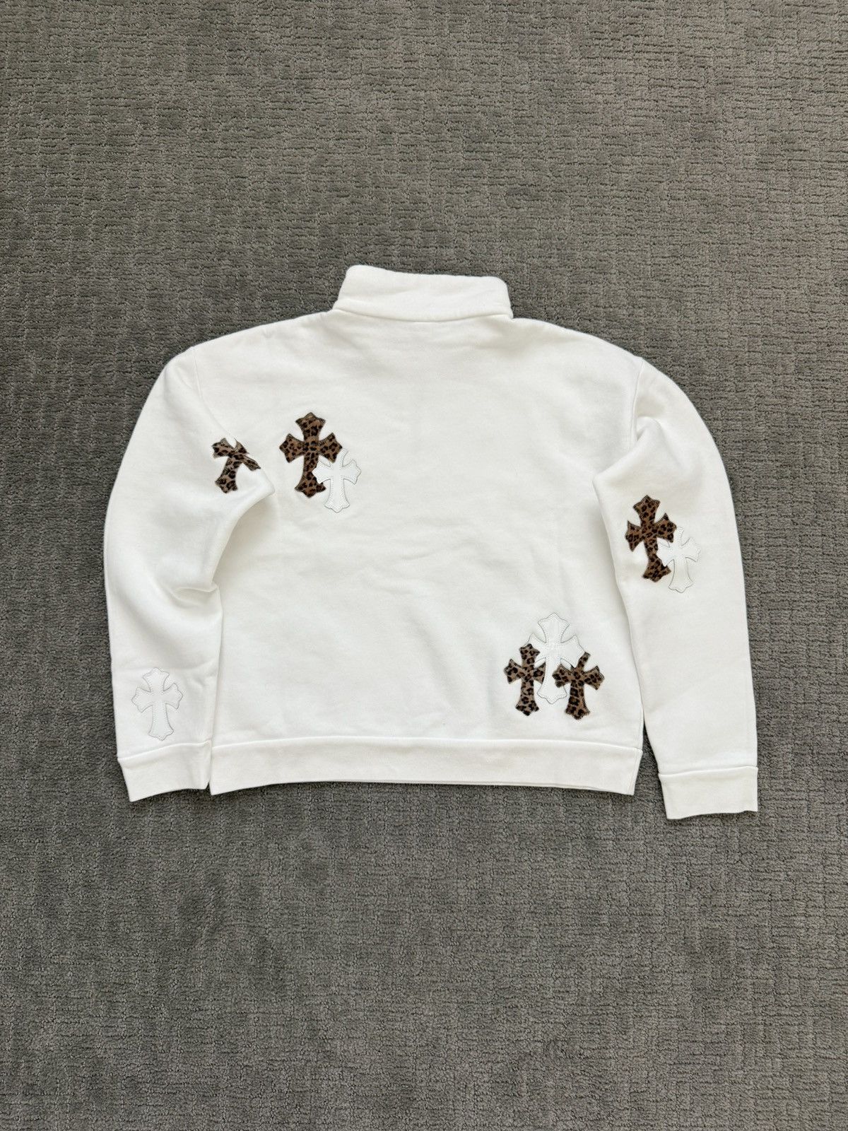 Chrome Hearts CHEETAH PATCH QUARTER ZIP DAGGER SWEATSHIRT Size US XS / EU 42 / 0 - 2 Thumbnail