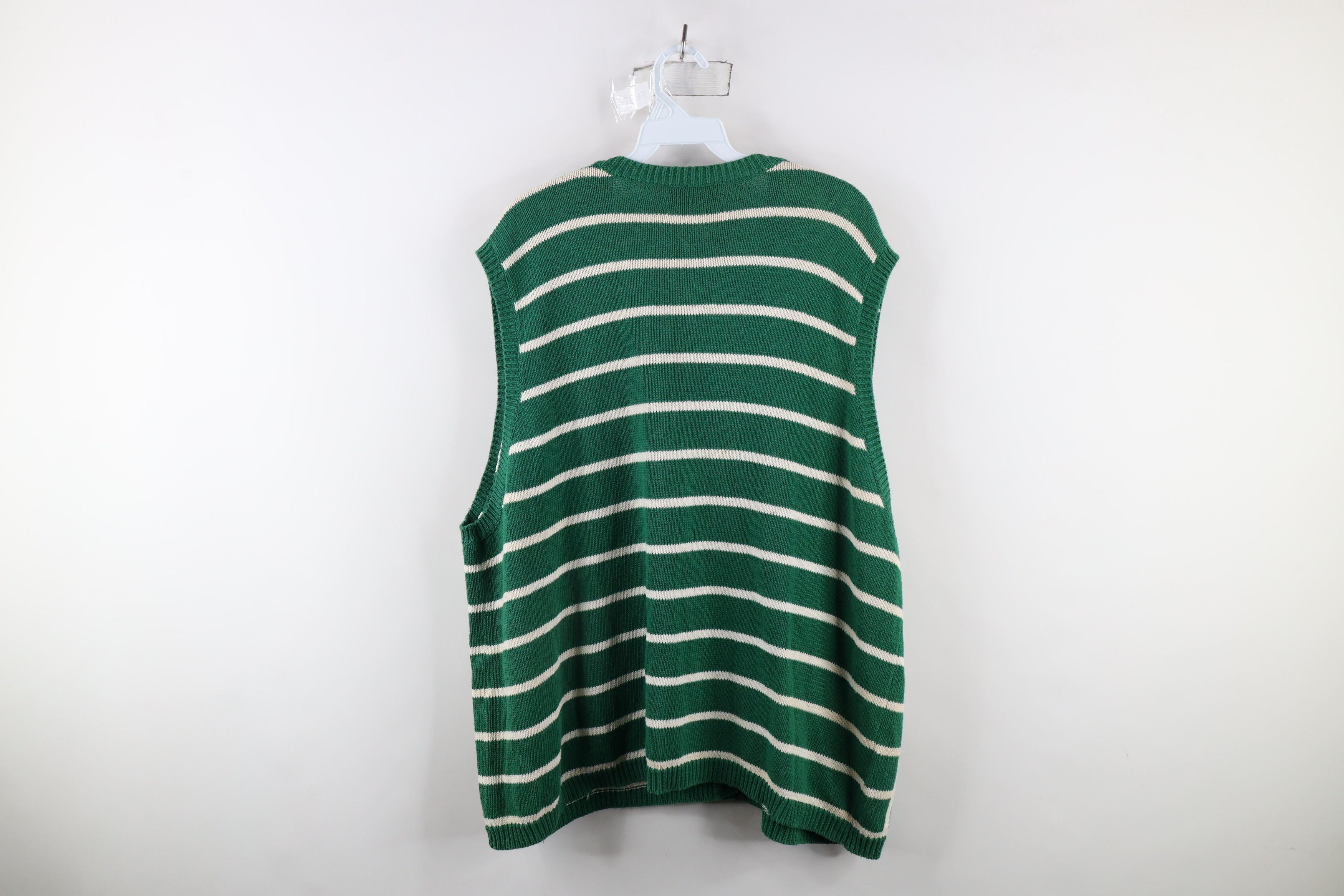 Vintage Vintage 90s Streetwear Embroidered Cardigan Sweater Vest Size 3XL / US 20-22 - 11 Thumbnail