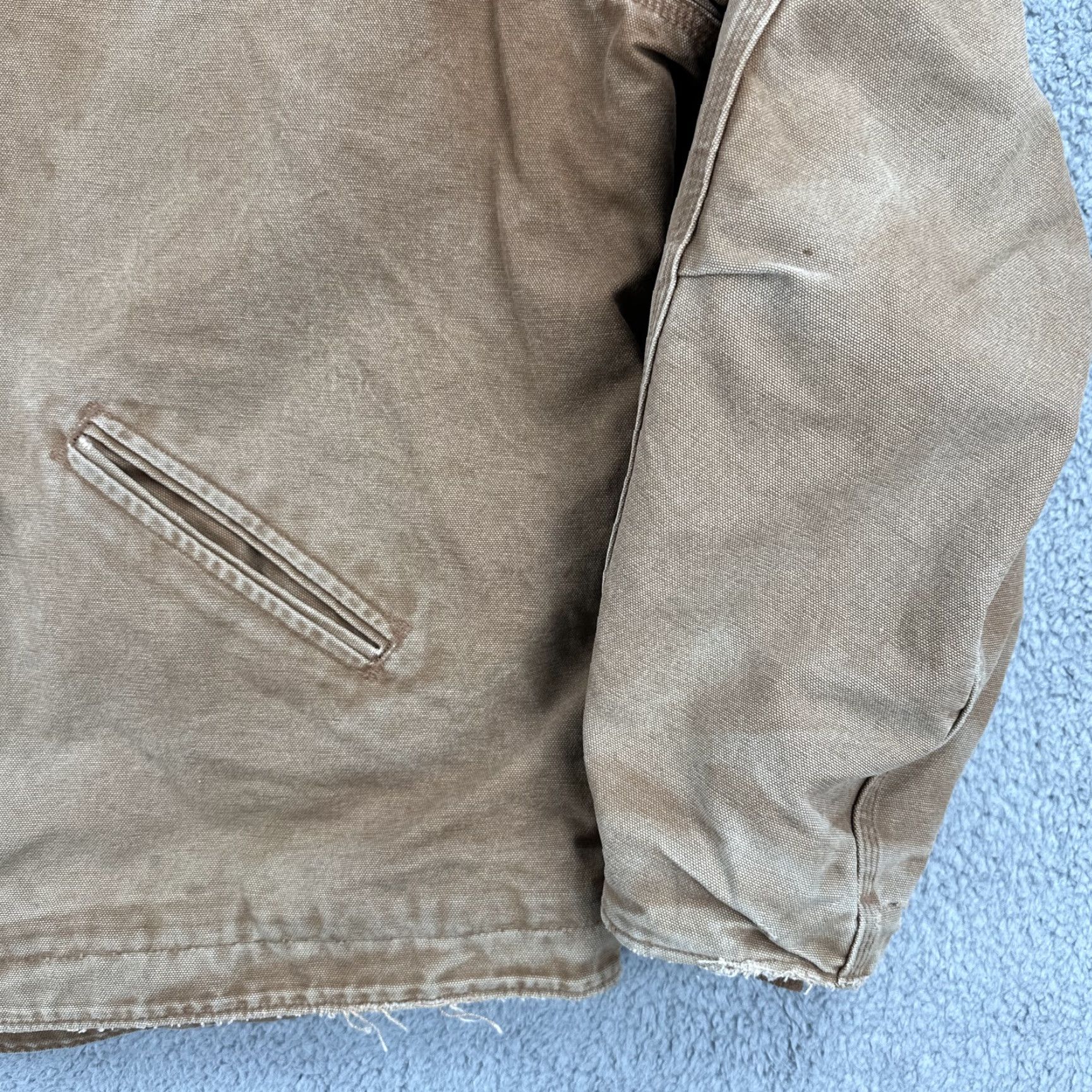 Carhartt VINTAGE Carhartt Jacket 2XL Tall Brown Hooded Fleece Lined Zip Workwear Shirt Mens Modern Outdoor USA Distressed Logo Zipper Size US XXL / EU 58 / 5 - 5 Thumbnail
