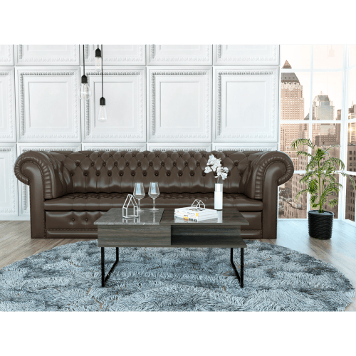 Designer × Homemade Atlanta Lift Top Coffee Table, One Shelf, Carbon Espresso / Size US L / EU 52-54 / 3 - 1 Thumbnail