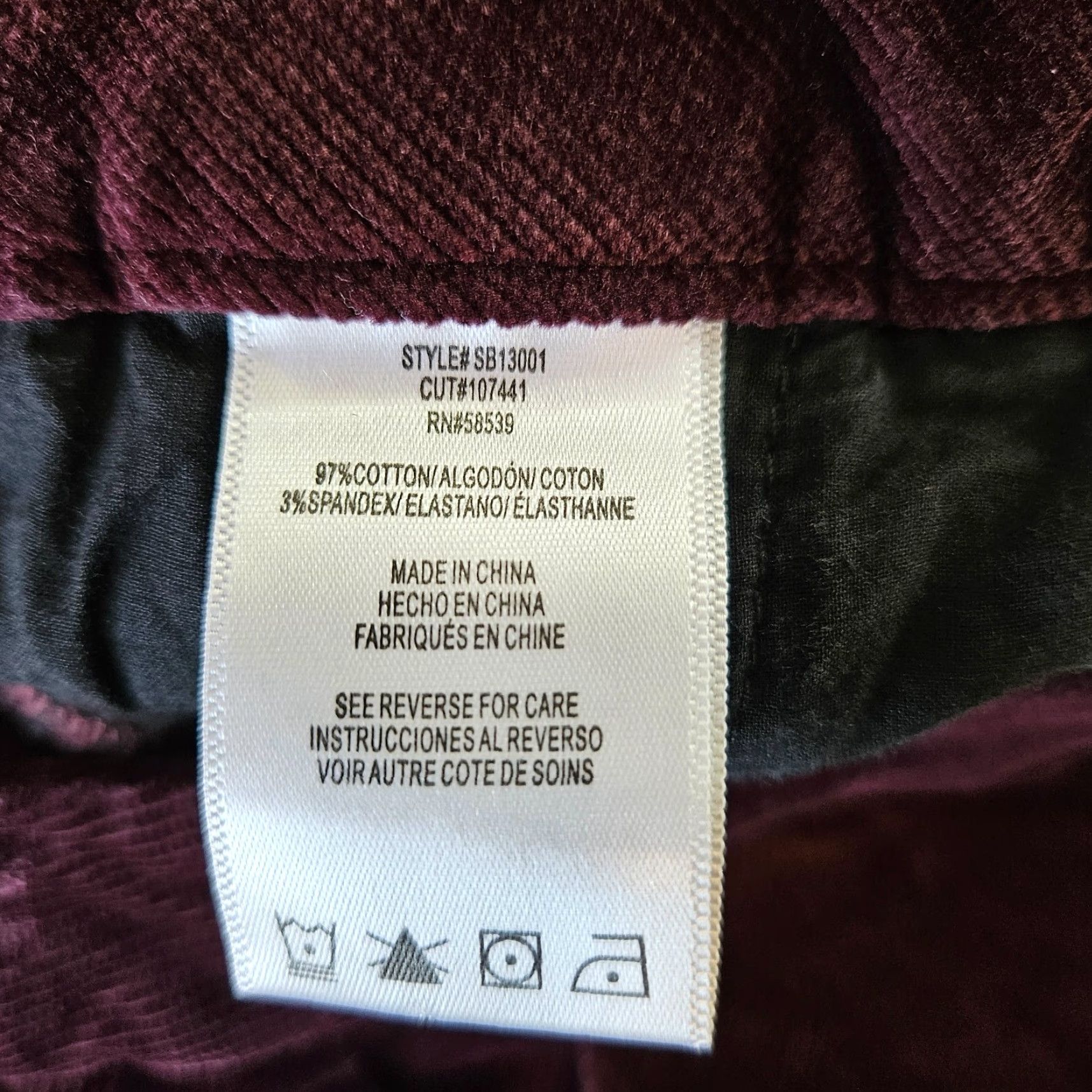 Vintage VINTAGE Kut from The Kloth Womens Ankle Pants Sz 6 Burgundy Mid Rise Pants Womens 6 Burgundy Size 28" / US 6 / IT 42 - 6 Thumbnail