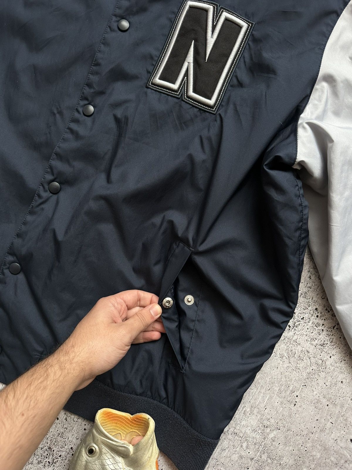 Nike Big Size Nike Athletic Vintage 3XL Nylon Bomber Jacket Size US XXL / EU 58 / 5 - 17 Thumbnail