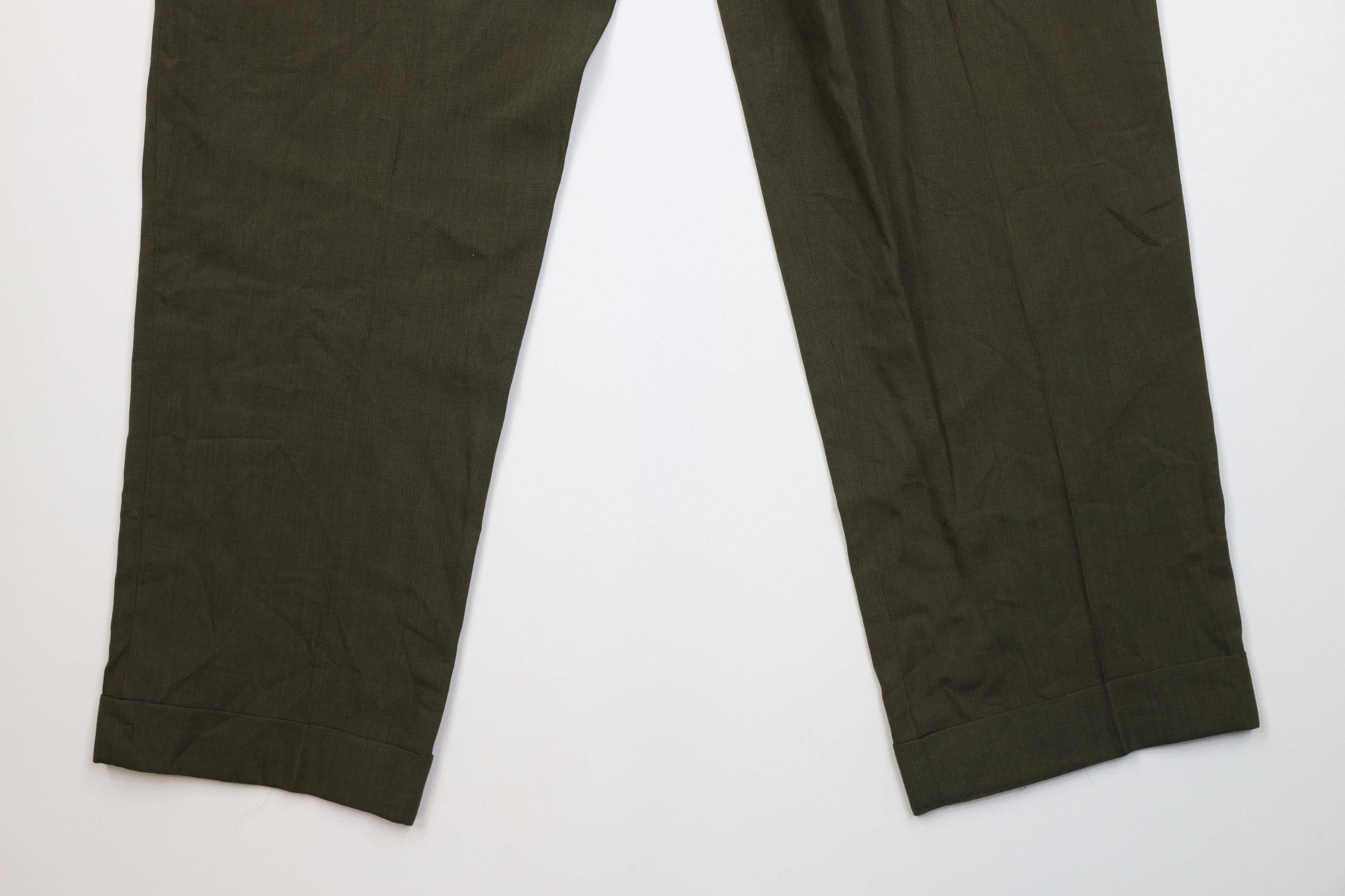 Vintage Vintage 50s 60s Streetwear Wool Knit Chino Pants Green USA Size US 36 / EU 52 - 12 Thumbnail