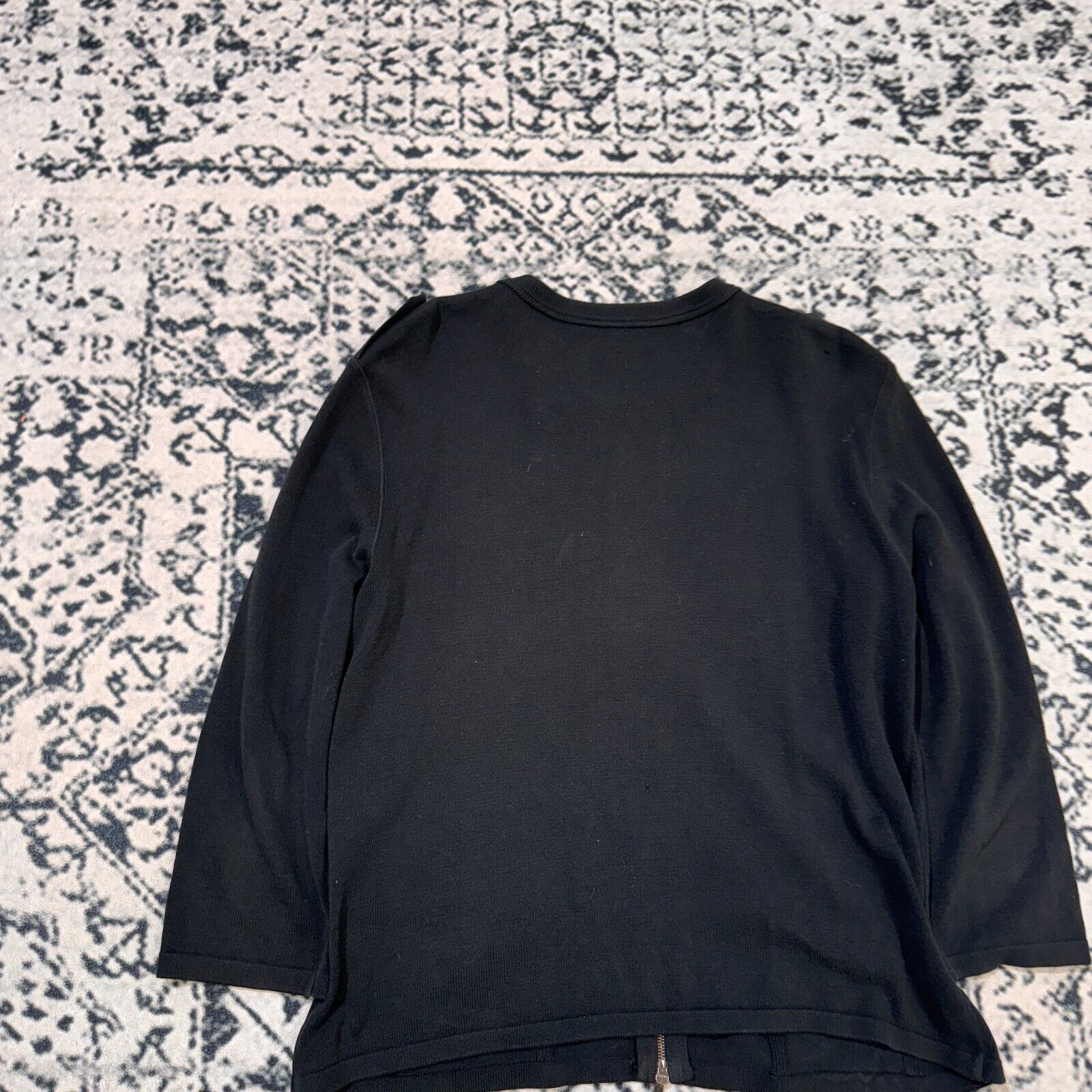 Vintage Vintage Marc Cain Black Cotton Zip Sweater Size M Y2K 90s Size US M / EU 48-50 / 2 - 15 Thumbnail