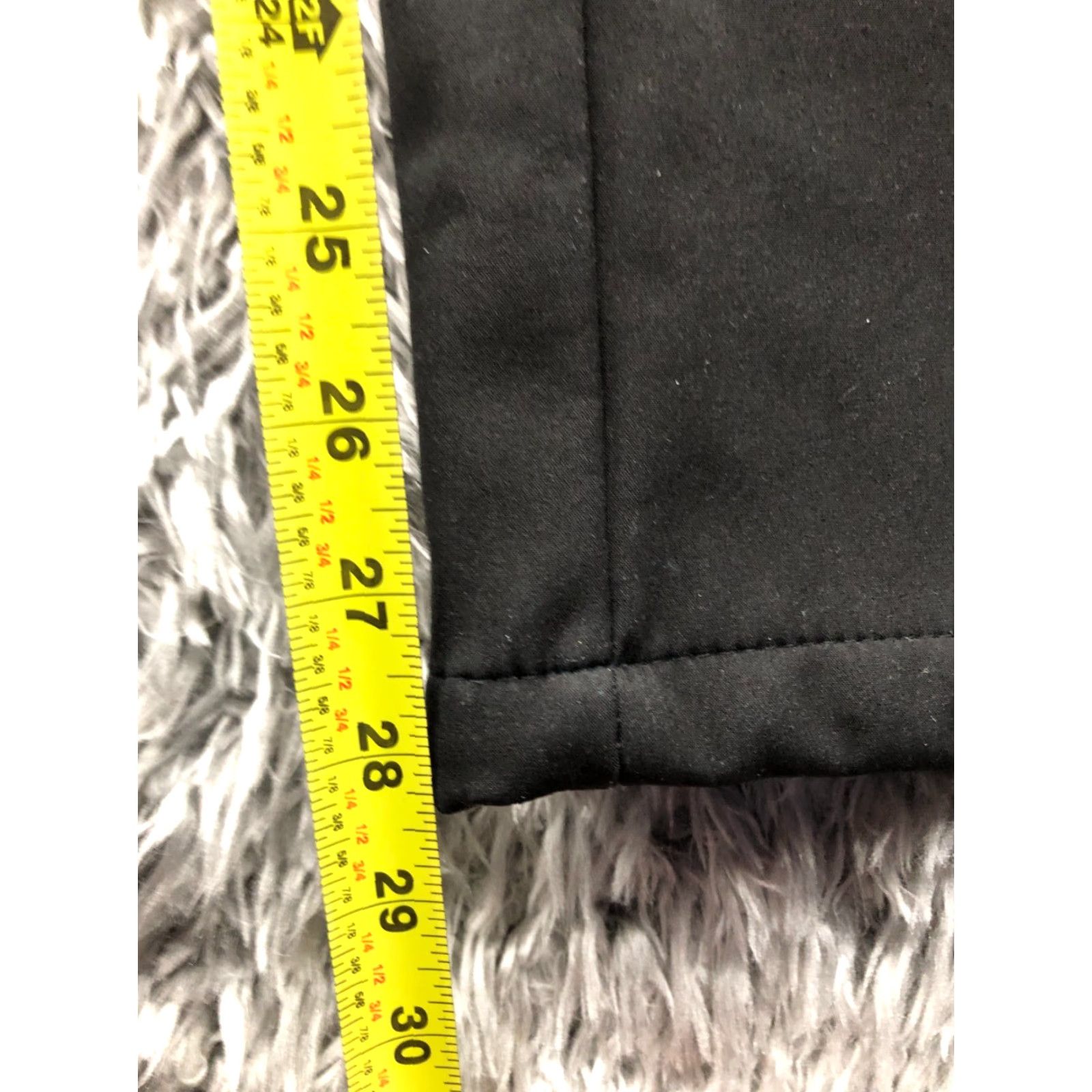 Vintage Stlight Pants Black 36x30 Regular Flat Front Straight Leg Pockets Zip Logo Knit Polyester Men Sz 36 Casual Travel Fall Winter Spring Mens Size US 36 / EU 52 - 3 Thumbnail