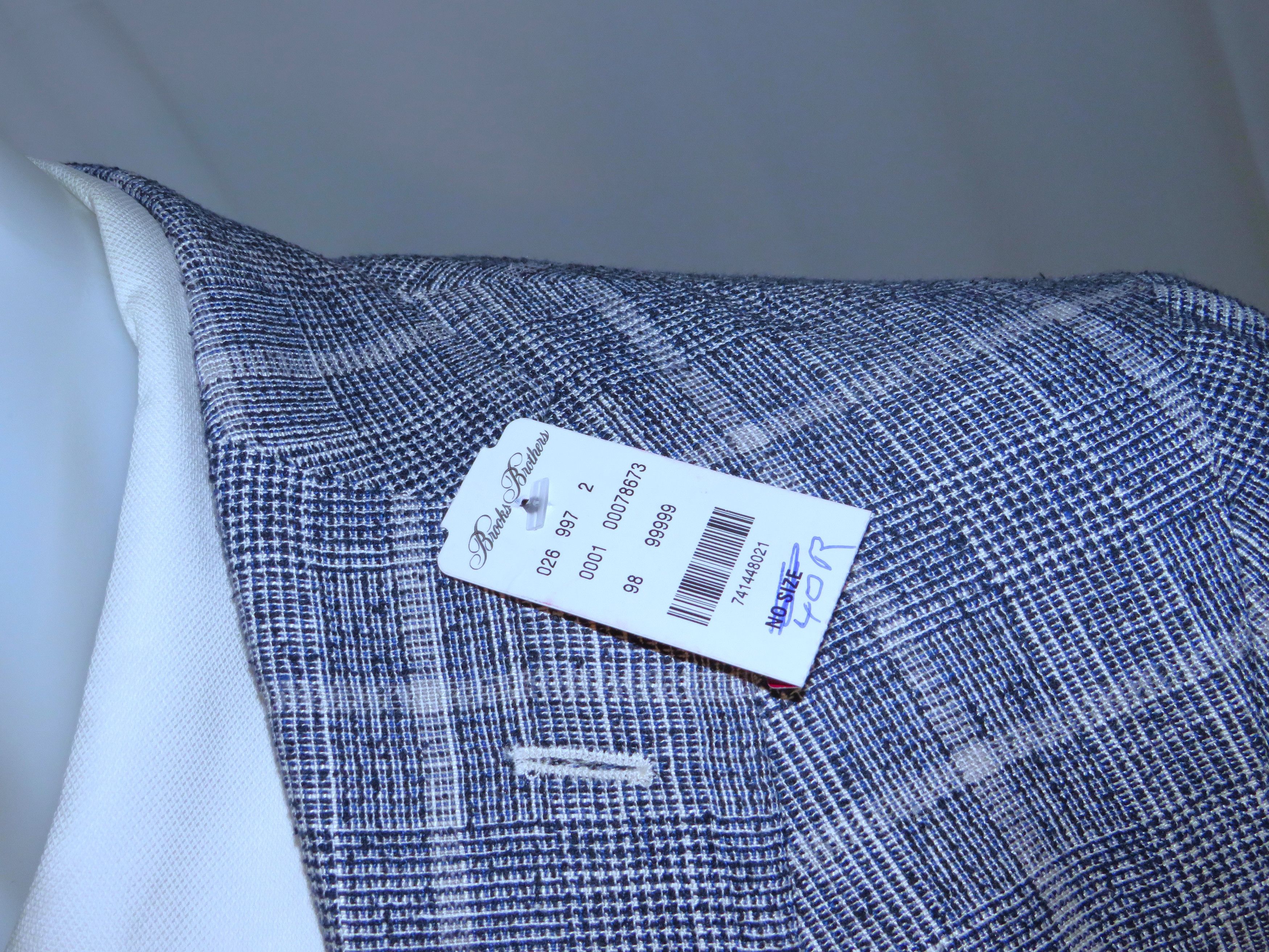 Brooks Brothers Golden Fleece Current Blue Plaid Two Button Suit 40R NWT Size 40R - 8 Thumbnail