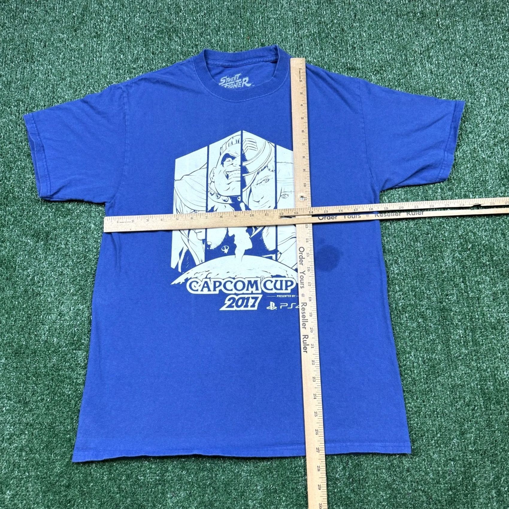 Vintage Street Fighter Graphic T Shirt Men's M Blue Capcom Cup Tee Short Sleeve Size US M / EU 48-50 / 2 - 4 Thumbnail