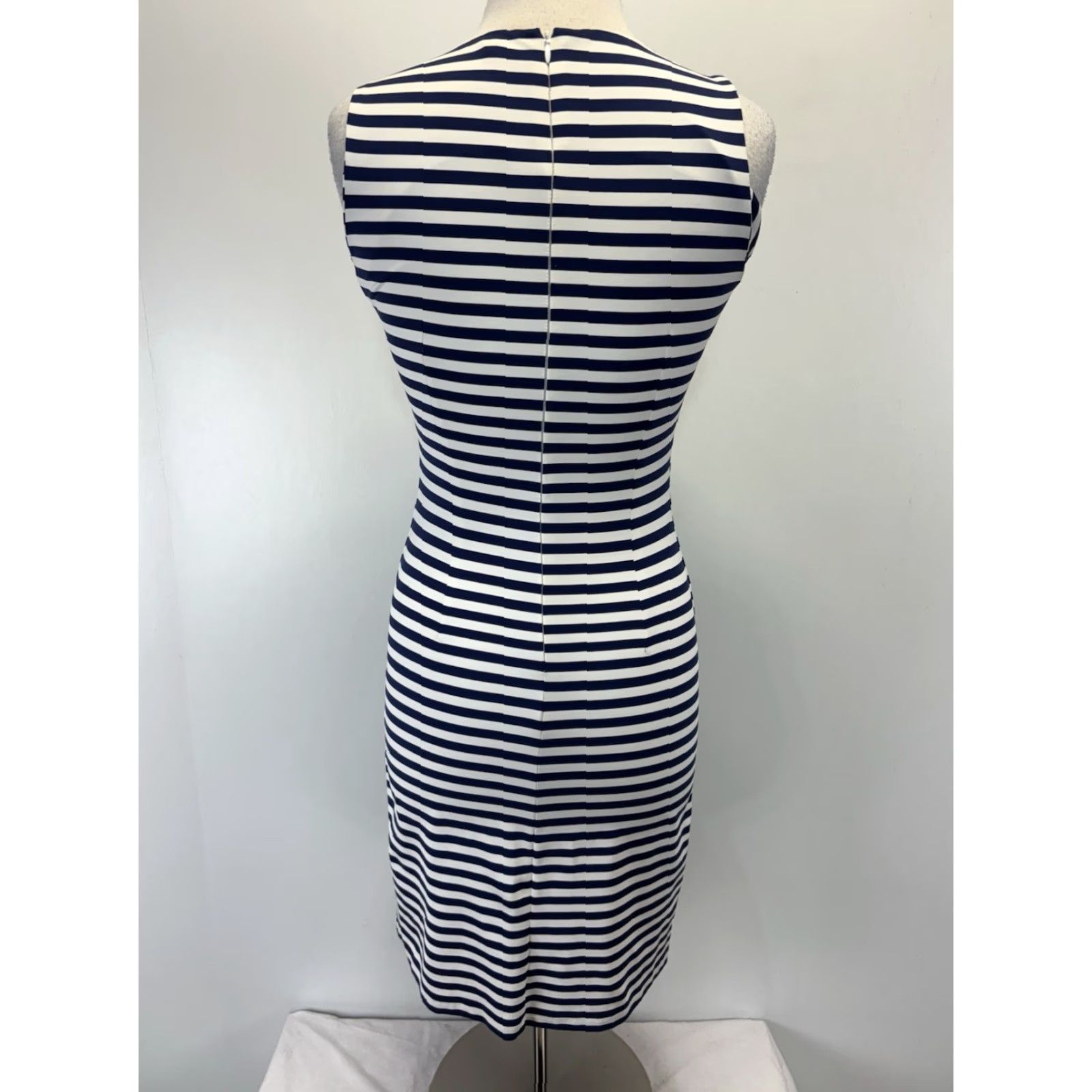 J.McLaughlin J McLaughlin Sleeveless Dress Women XS Catalina Cloth Blue White Casual Office Spring Summer Size XS / US 0-2 / IT 36-38 - 3 Thumbnail