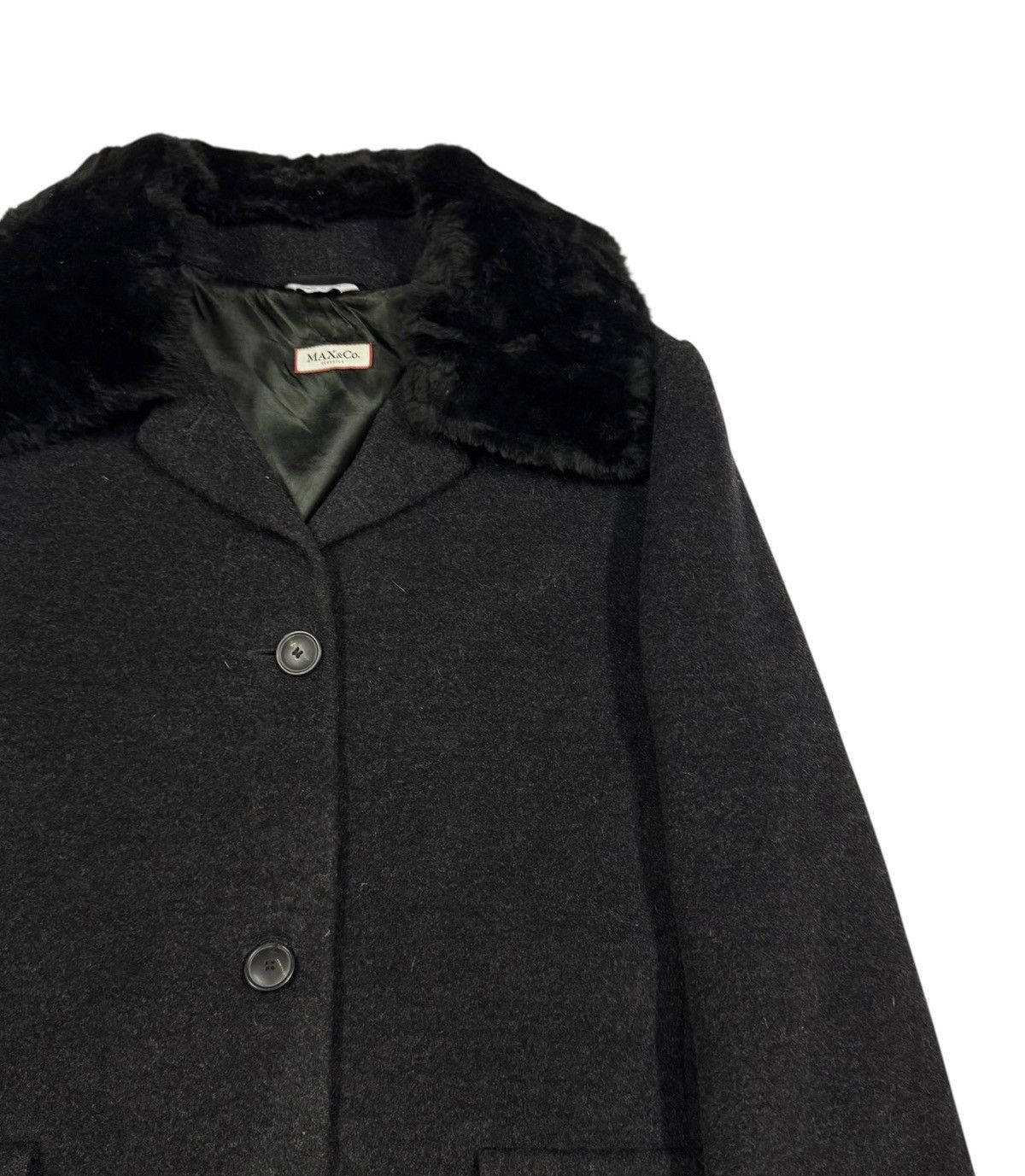 Maison Margiela Max&co Classic Faux Fur Collared Wool Long Jacket Size US M / EU 48-50 / 2 - 9 Thumbnail