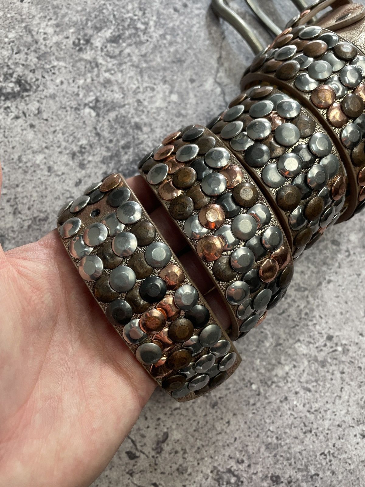 Hysteric Glamour Vintage Belt Y2K Rhinestones Punk Leather Belts size 34/36 Size 34 - 6 Thumbnail