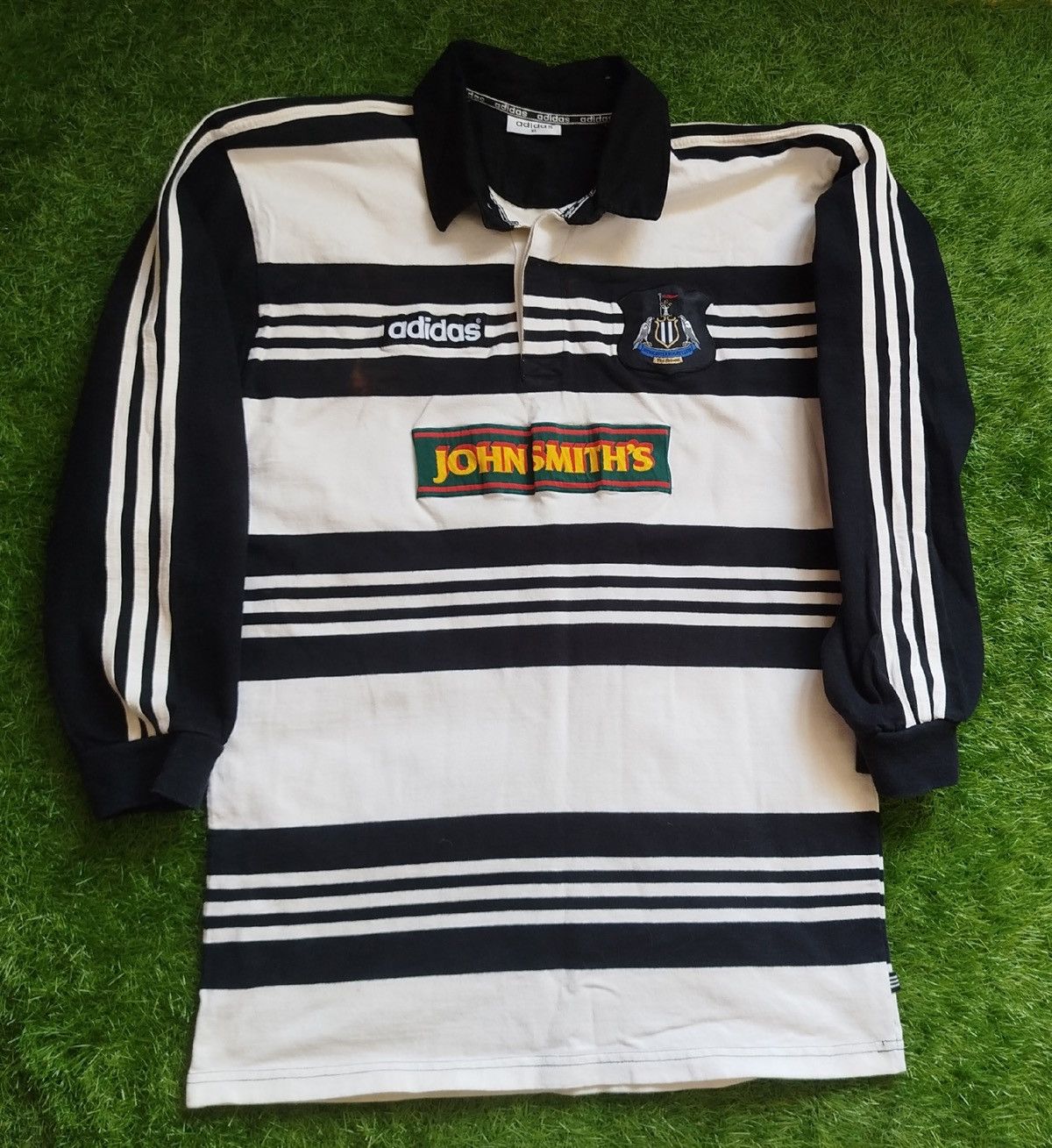 Adidas Newcastle Falcons Adidas 1996/1997 vintage rugby shirt Size US XL / EU 56 / 4 - 1 Thumbnail