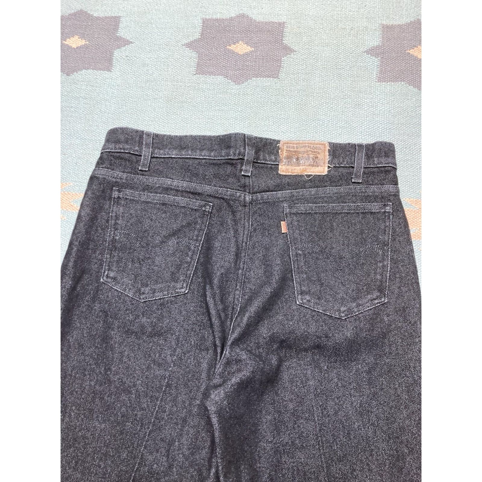 Levi's VINTAGE Levi’s 540 Jeans Black Denim Relaxed Straight 35x29 Mens Grunge Skater Size US 35 - 2 Thumbnail