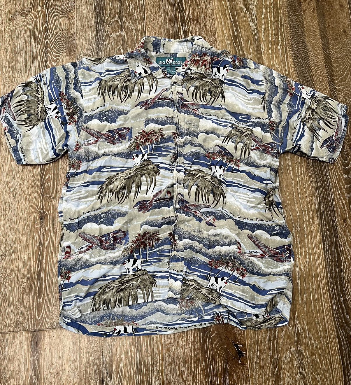 Big Dogs Vintage Big Dogs Hawaiian Rayon Resort Button Up Shirt Size US M / EU 48-50 / 2 - 1 Thumbnail