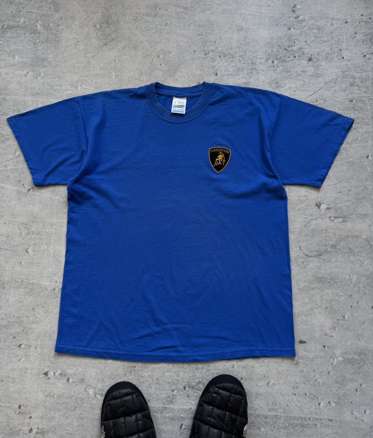 Lamborghini Lamborghini automobili vintage big logo blue tee Size US XL / EU 56 / 4 - 1 Thumbnail