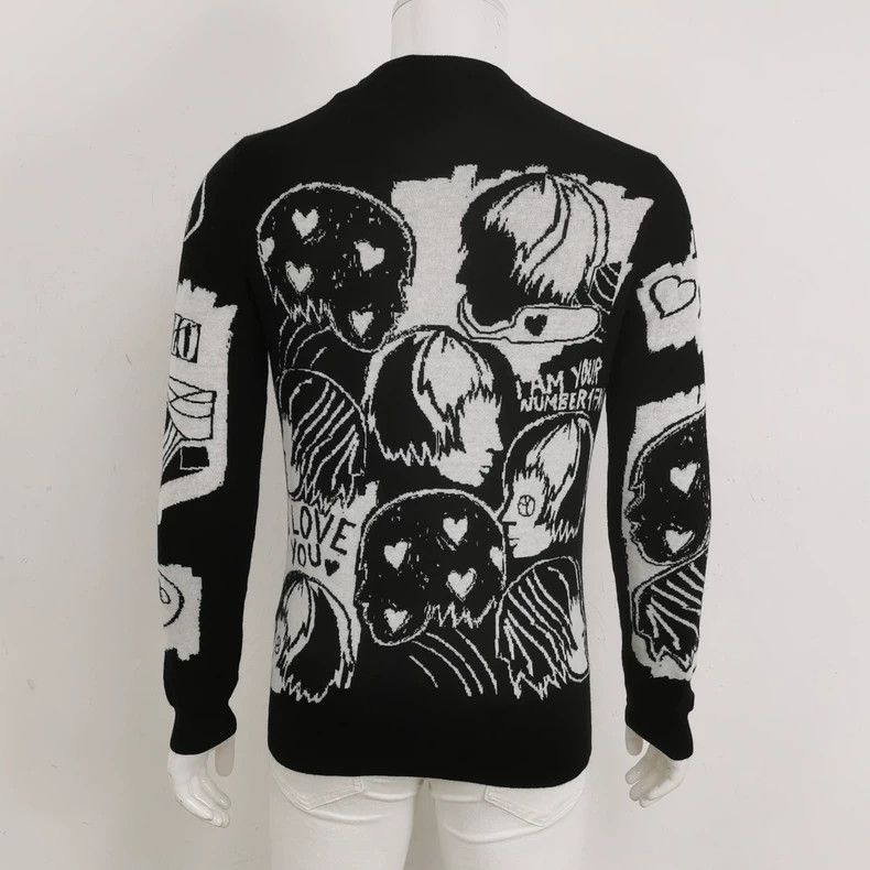 Kenzo Kenzo Cotton and wool blended color pattern round collar l Size US M / EU 48-50 / 2 - 2 Thumbnail