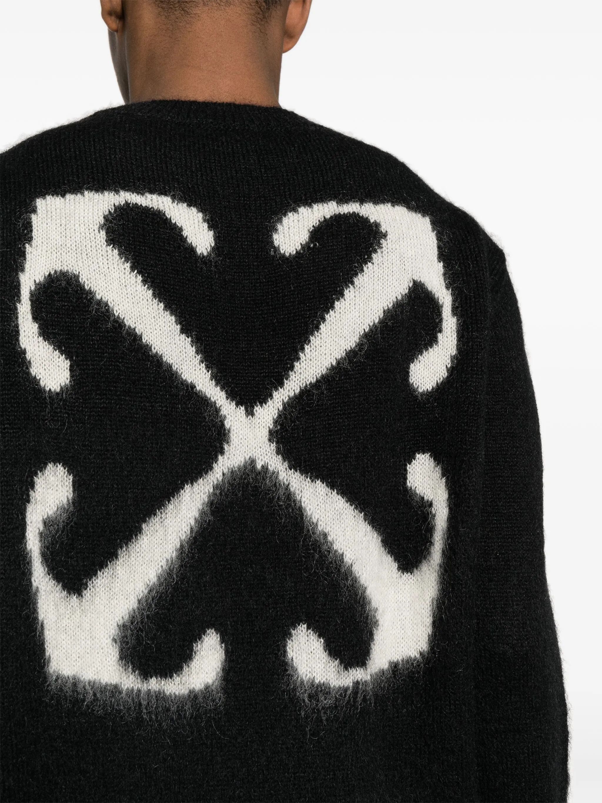 Off-White o1y0325 Crewneck Sweater in Black Size US L / EU 52-54 / 3 - 4 Thumbnail