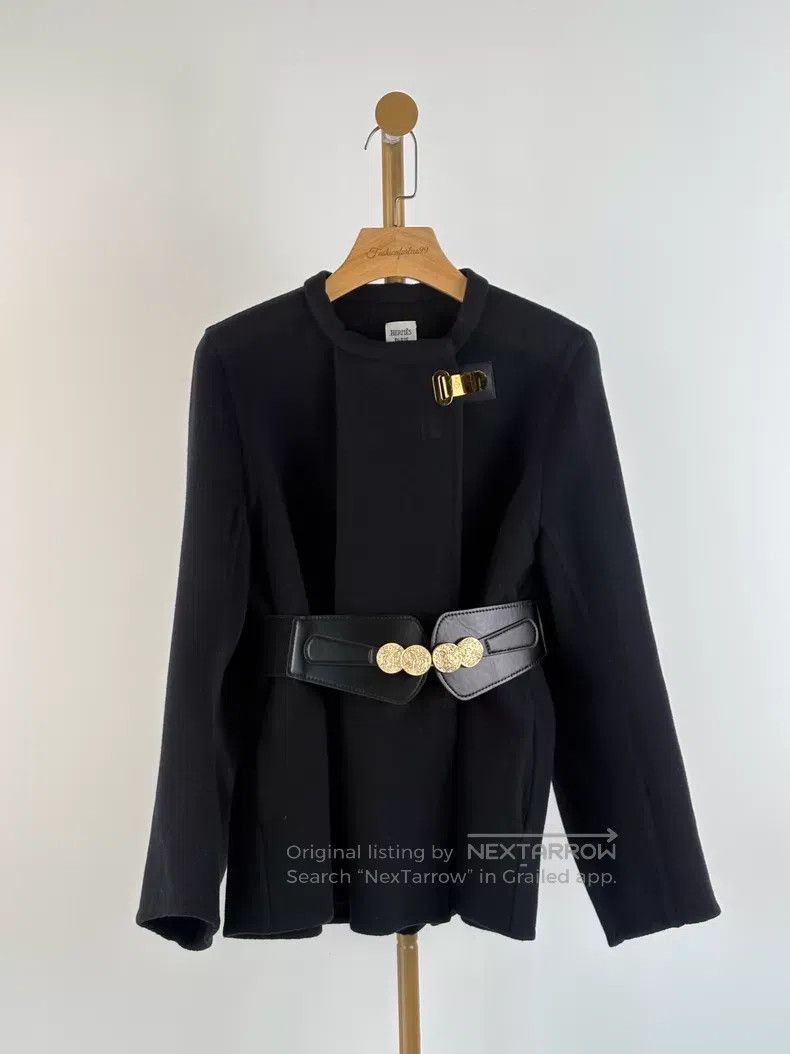 Hermes Hermes Black Belted Cashmere Coat Size XS / US 0-2 / IT 36-38 - 1 Thumbnail