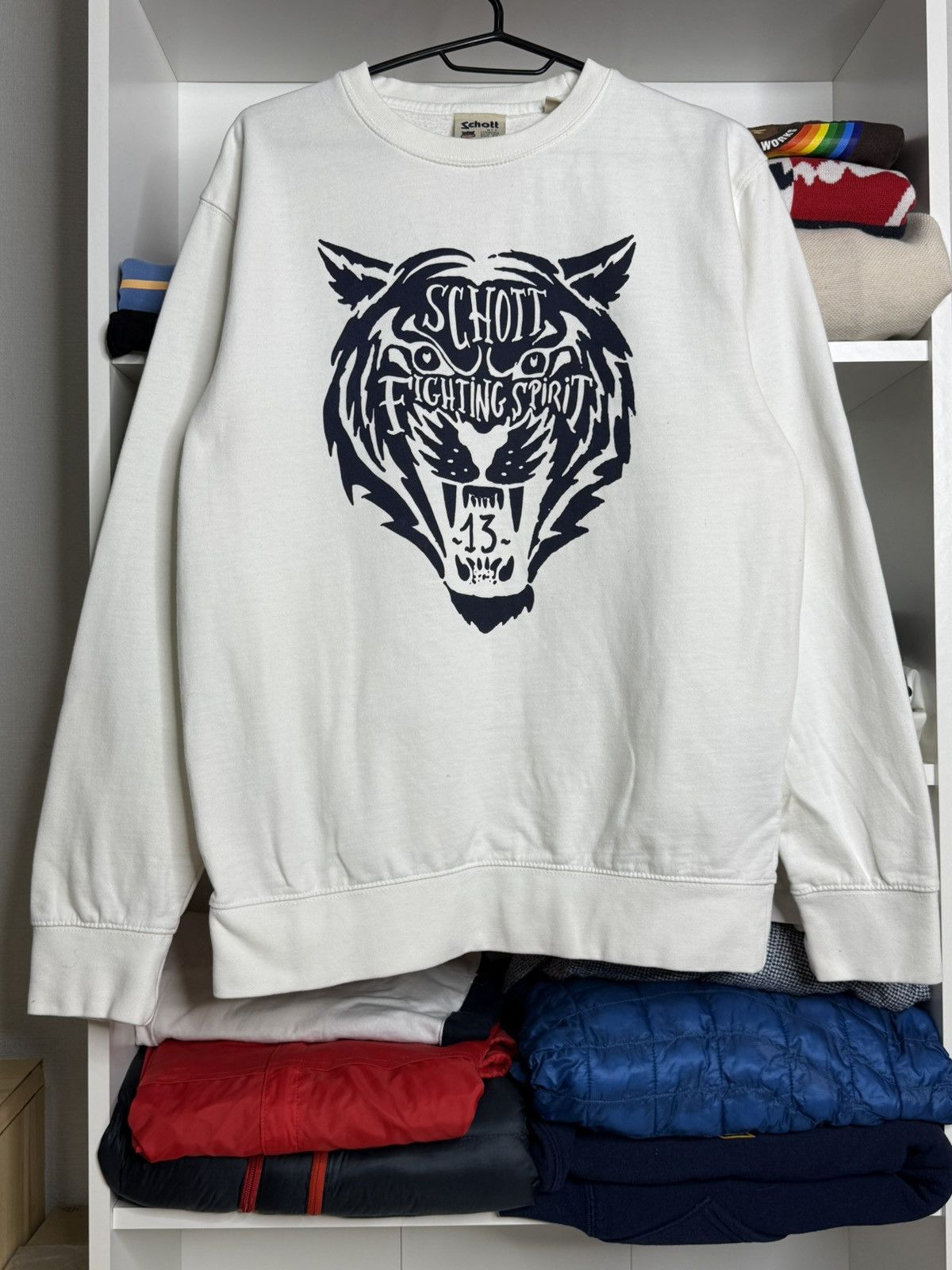 Schott Vintage Schott NYC Fighting Spirit sweatshirt size M Size US M / EU 48-50 / 2 - 2 Thumbnail