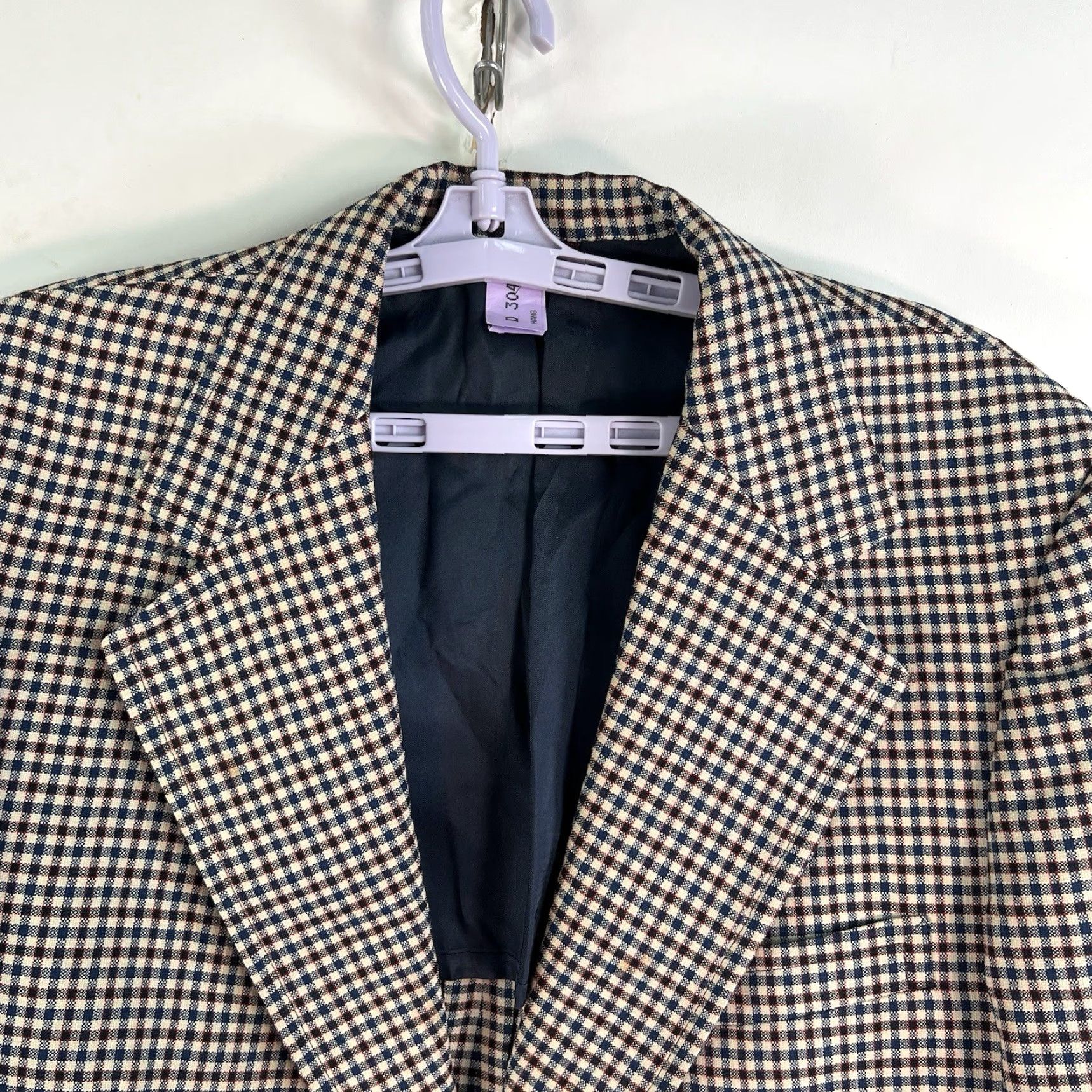 Hart Schaffner Marx VTG Hart Schaffner Marx Blazer Sport Coat Mens 46R Check Made USA Classic Fit Blazer Size 46R - 4 Thumbnail