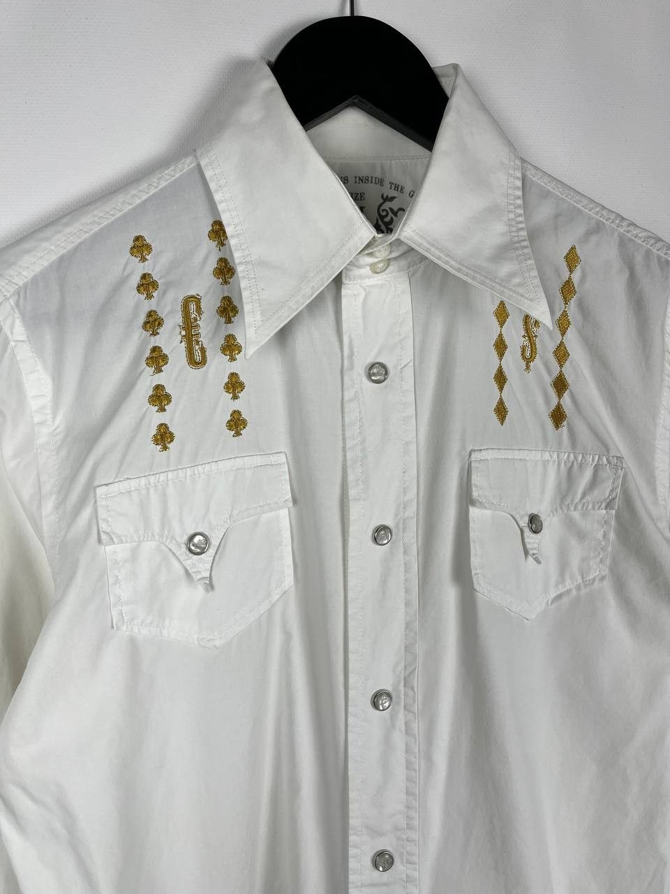 Diesel DIESEL Western Shirt Gold Embroidered Cards Dollar Sign Size US M / EU 48-50 / 2 - 3 Thumbnail