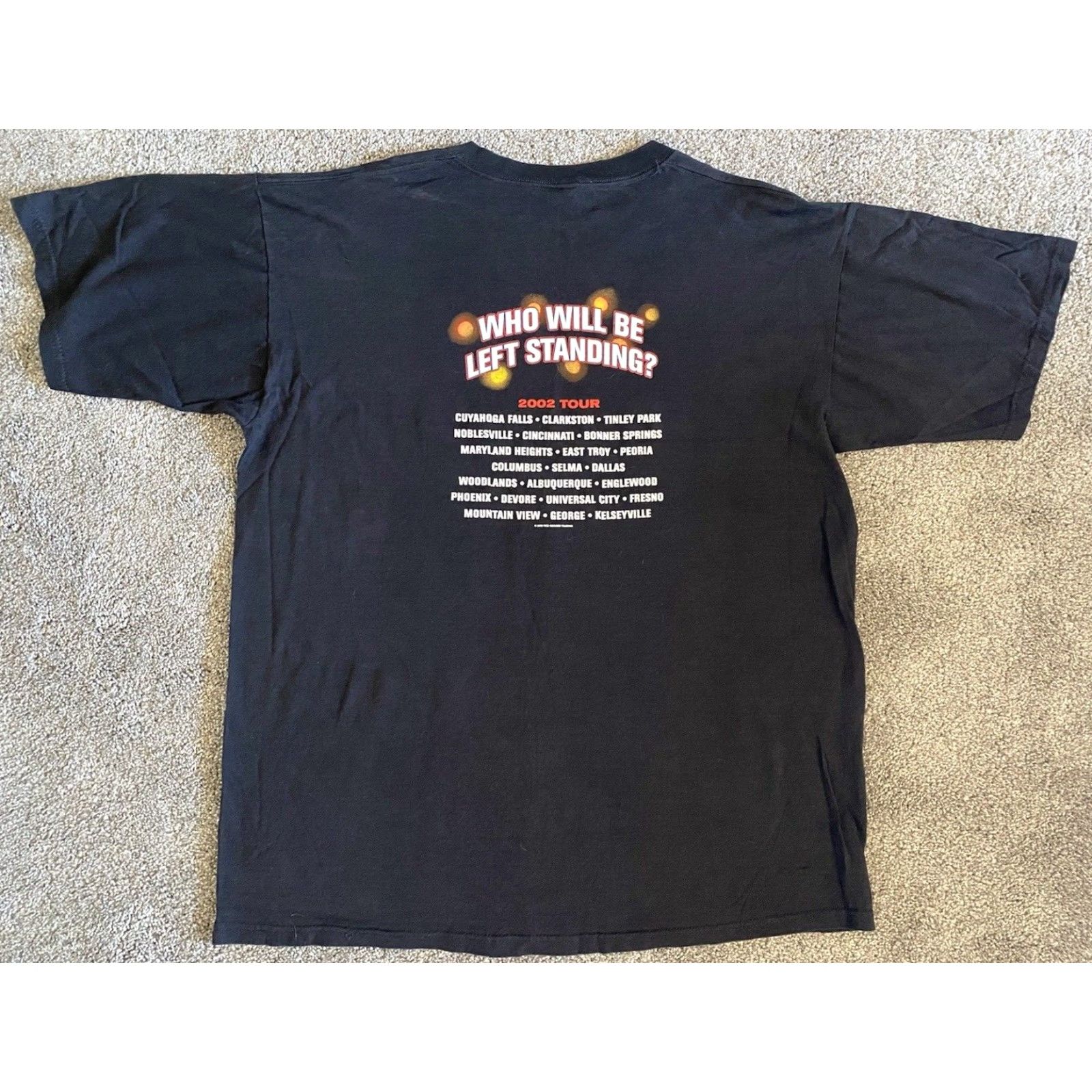 Haggar VINTAGE Sammy Hagar Tour T Shirt All Sport XL 48 Black Rocker 2002 Music Band Rock Hipster Classic Mens Short Sleeve T-Shirt Size US XL / EU 56 / 4 - 3 Thumbnail