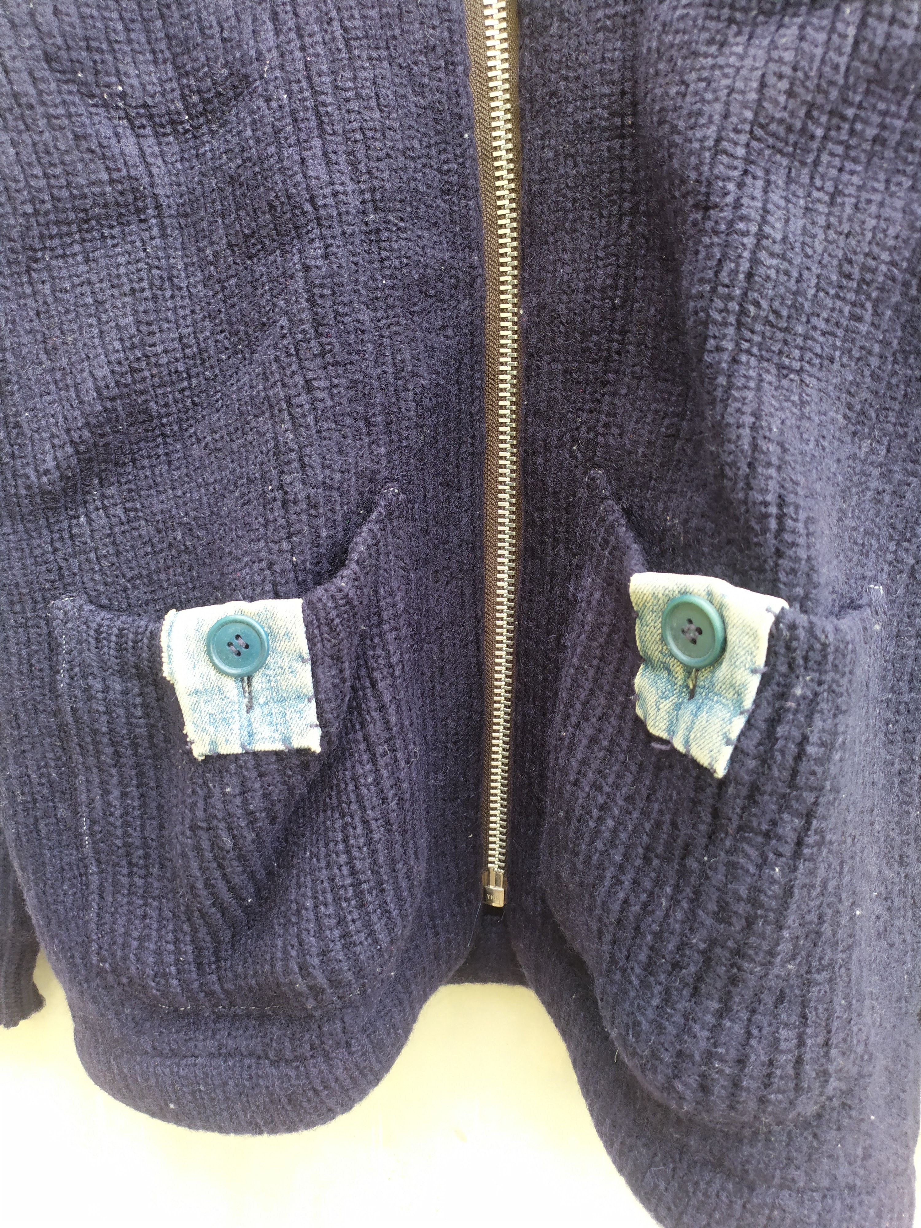 Blue Blue Japan × Japanese Brand Blue Blue Japan Thick Knit Jacket Size US XL / EU 56 / 4 - 8 Thumbnail