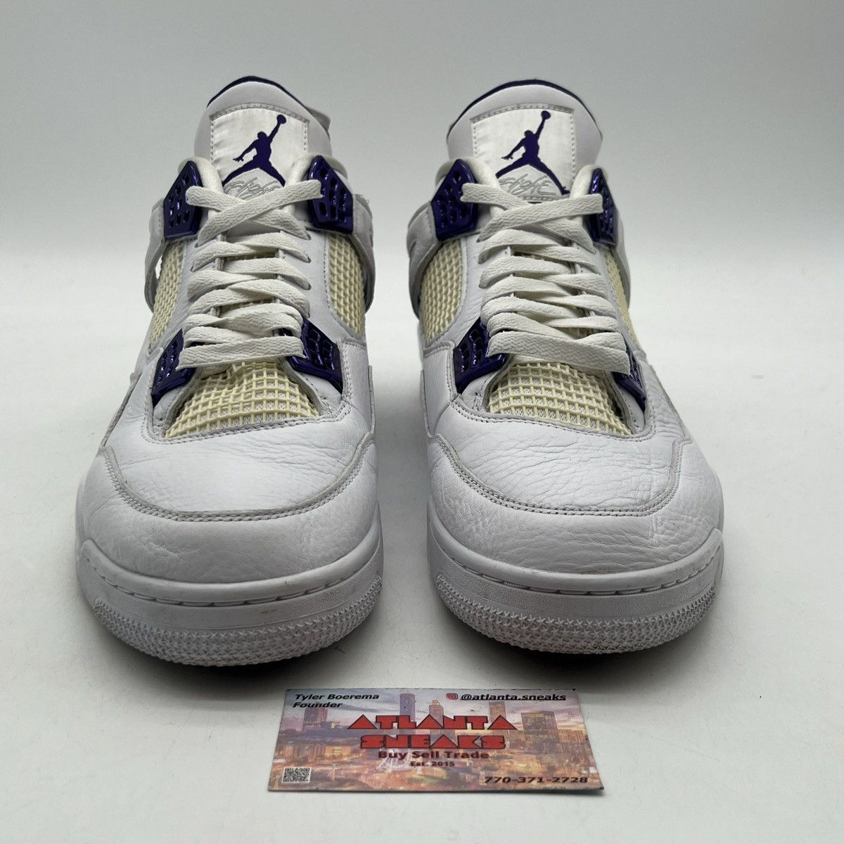 Jordan Brand Air Jordan 4 Purple Metallic Size US 13 / EU 46 - 2 Thumbnail