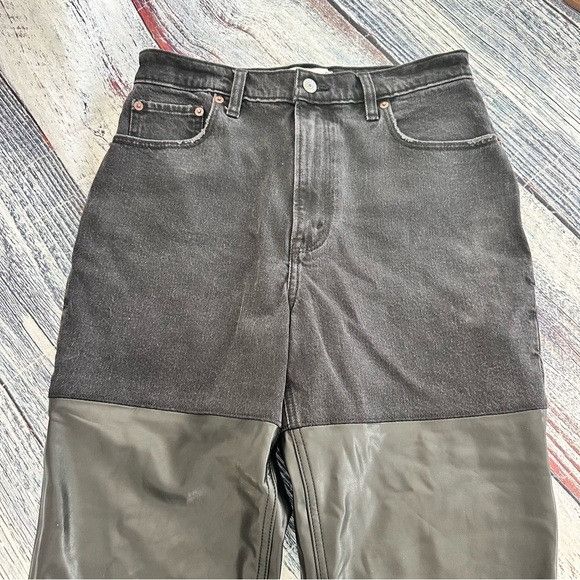 Abercrombie & Fitch Abercrombie & Fitch The '90s Straight Ultra High Rise Black Size 29" - 4 Thumbnail