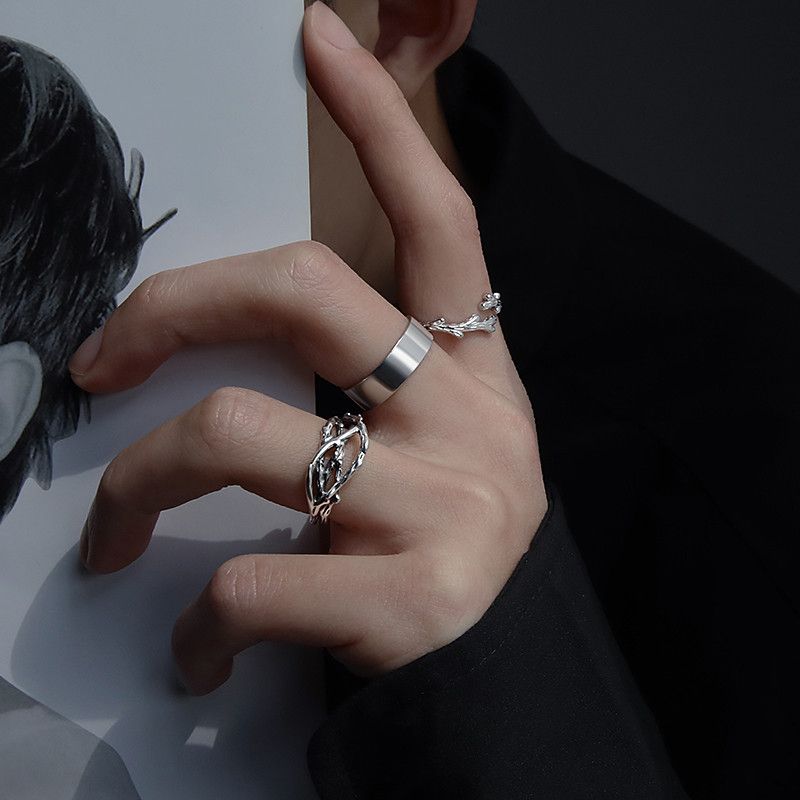 Jewelry Hip-hop Jewelry Rings Open Size Chrome Ring (Size 7-13) Size ONE SIZE - 3 Thumbnail