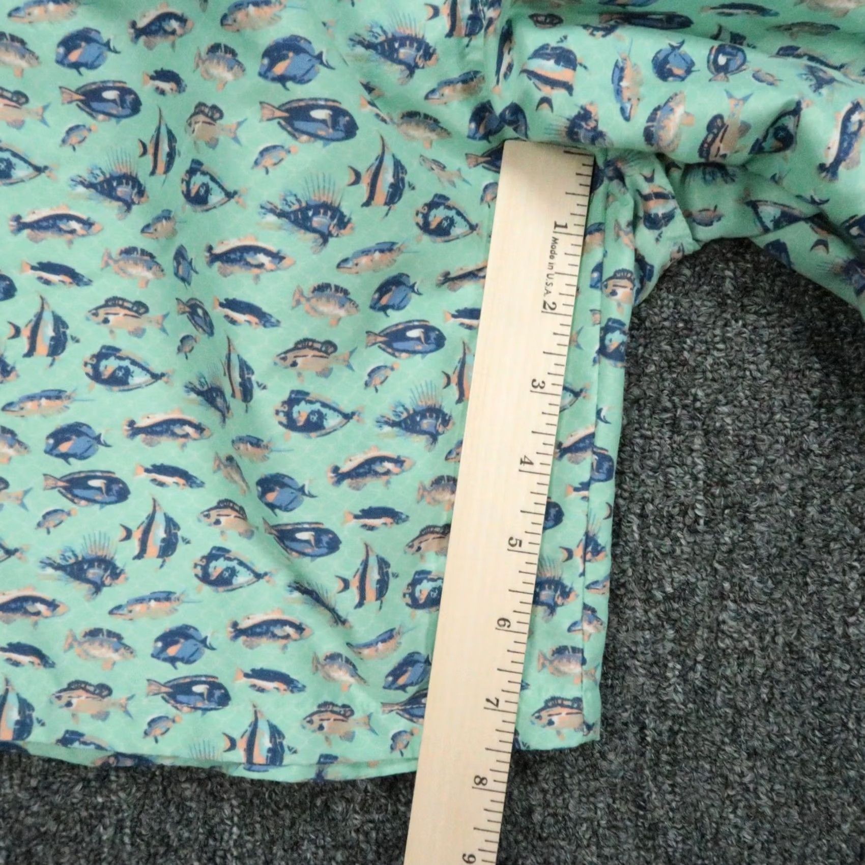 Peter Millar Peter Millar Swim Trunks Mens XL Green Fish Print Beach Bottoms Pockets Drawstring Regular Swims Beach Sports Size US 36 / EU 52 - 6 Thumbnail
