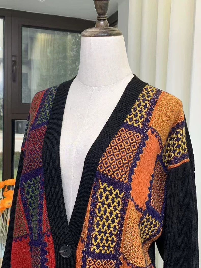 Loewe LOEWE Colorful Oversized Wool Cardigan Size US S / EU 44-46 / 1 - 8 Thumbnail