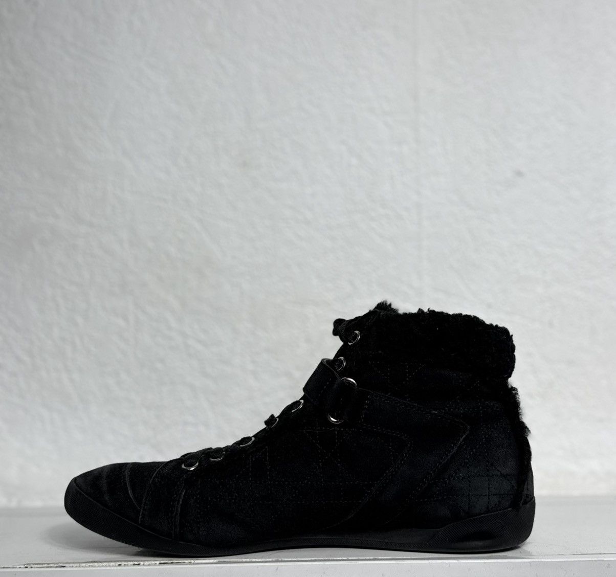 Dior Dior High Top Suede Sneakers Black Size 38 Luxury Vintage Size US 8 / IT 38 - 3 Thumbnail