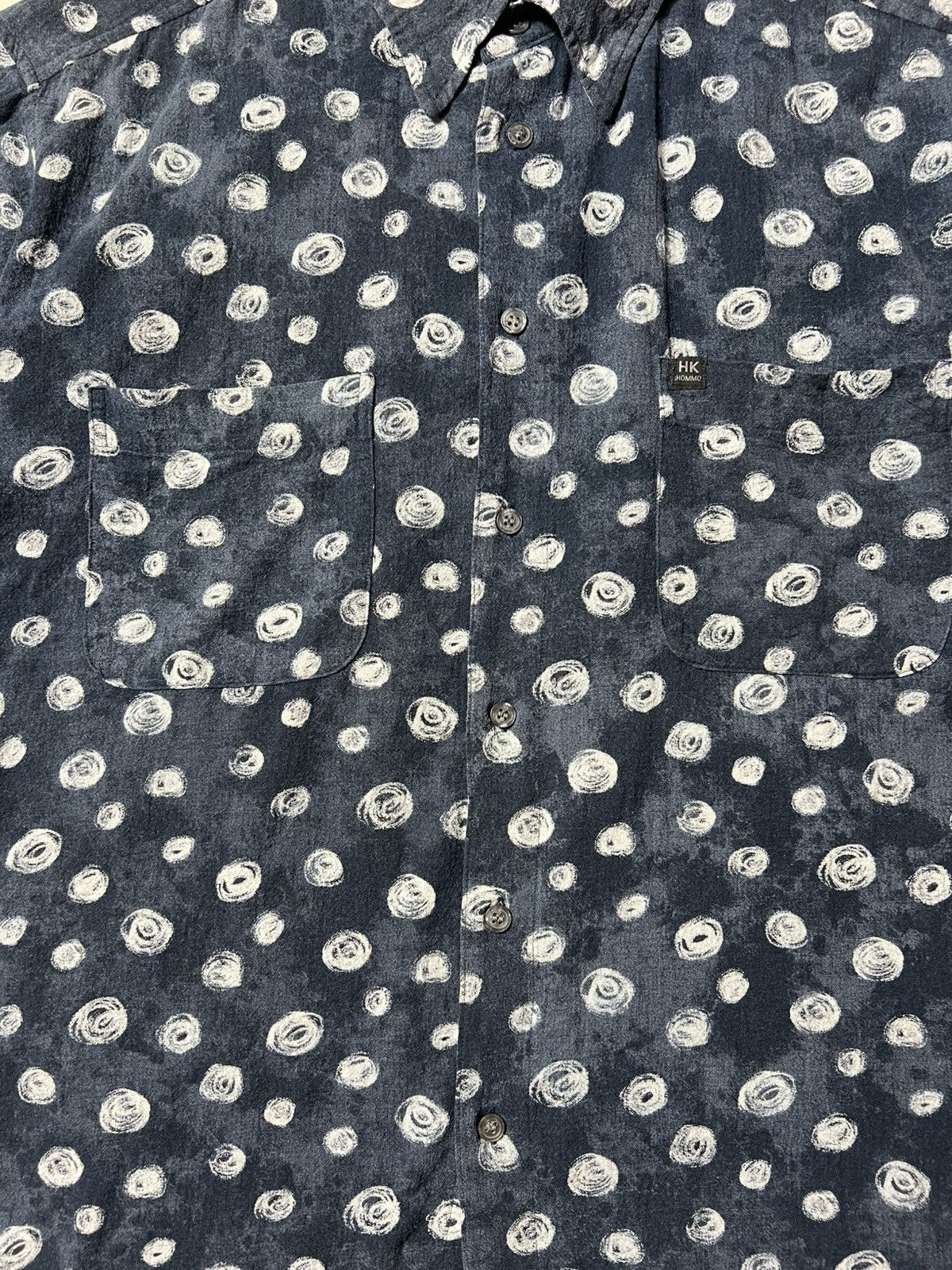 Hiroko Koshino Homme Hiroko Koshino Homme Double Pocket Printed Shirt Size US L / EU 52-54 / 3 - 3 Thumbnail