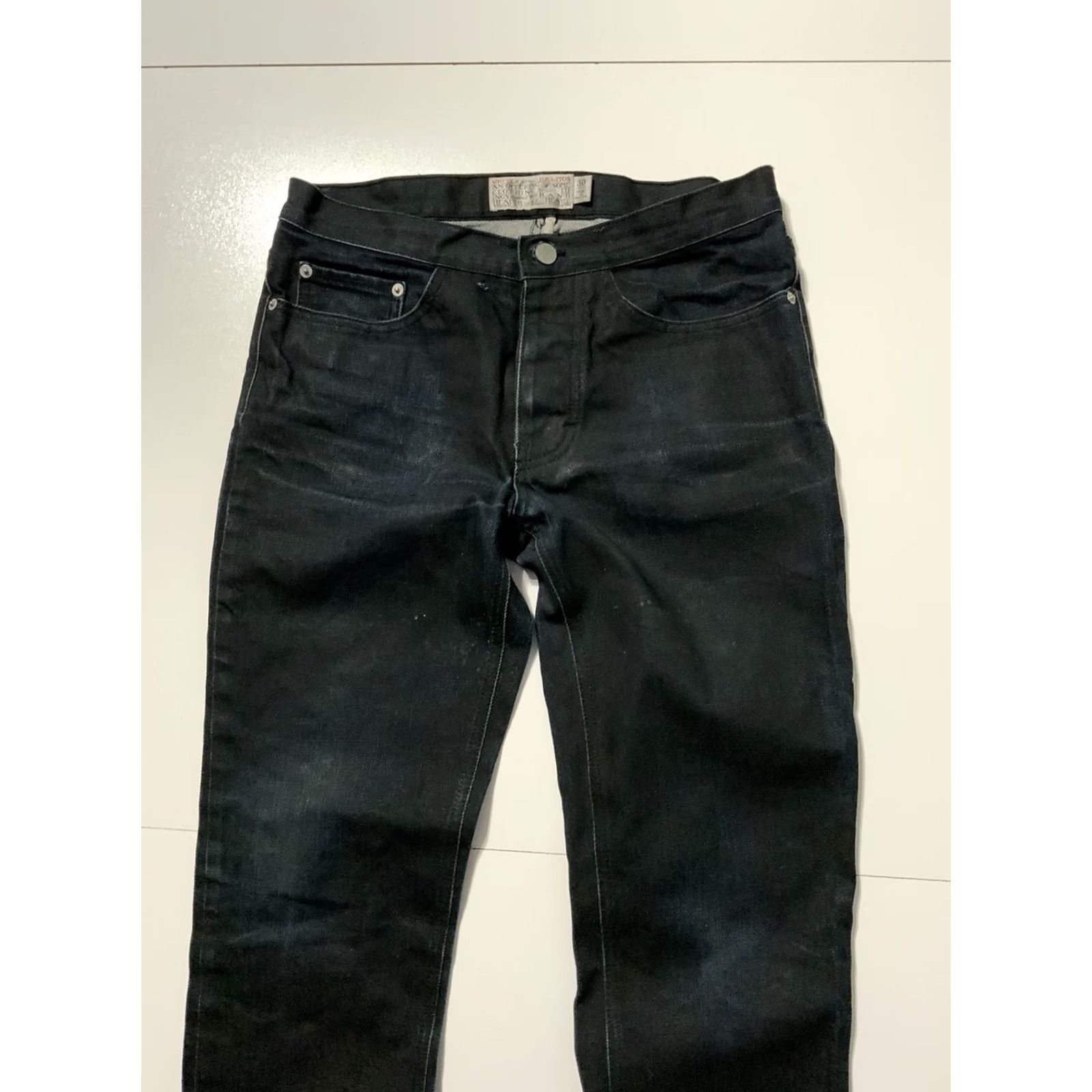 RHODE Shipley & Halmos Rhodes Fit Button Fly Distressed Slim Skinny Denim Jeans Sz. 30 Mens Jeans Blue Distressed Slim Skinny 30 Regular Slim Mens Shirt Size US 30 / EU 46 - 4 Thumbnail