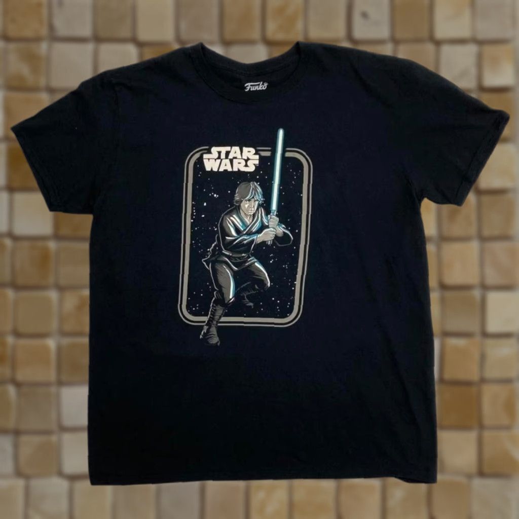 Vintage Funko Star Wars Smuggler’s Bounty Luke Skywalker Graphic T-Shirt XL Men Black Logo Front Graphic Size US XL / EU 56 / 4 - 1 Thumbnail