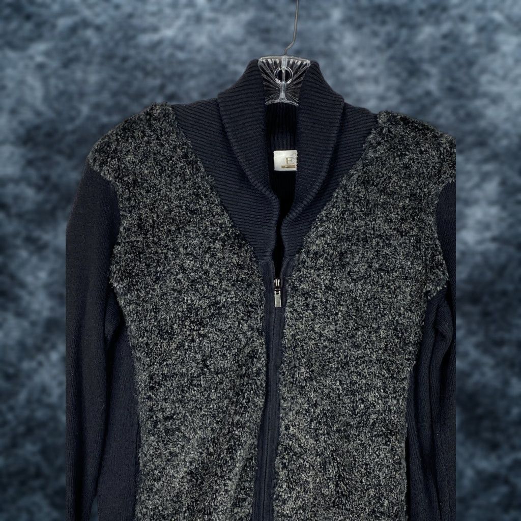 Vintage VINTAGE EP Pro Sweater Womens Sz S Black Faux Fur Full Zip Long Sleeve Golf Cardigan Size S / US 4 / IT 40 - 1 Thumbnail